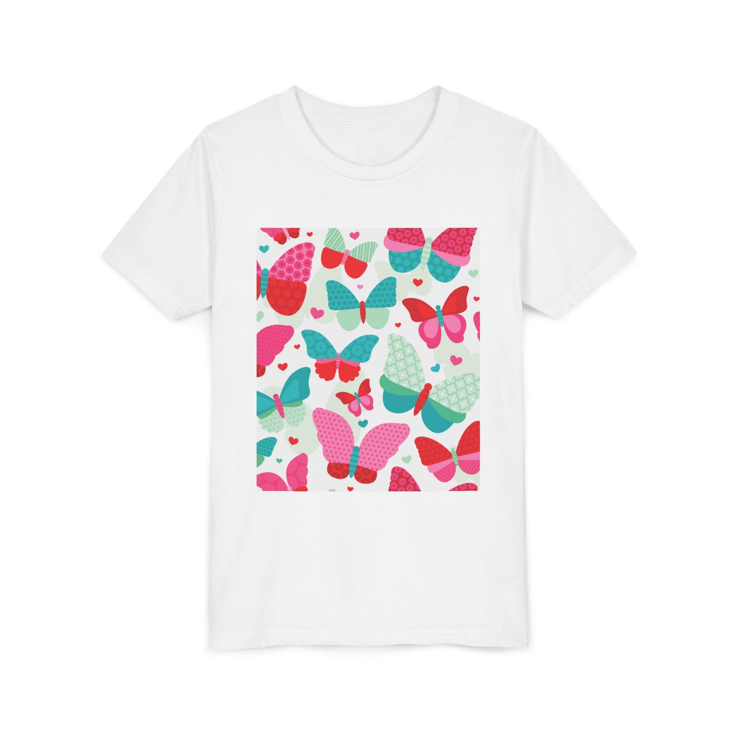 Colorful Butterfly Youth Short Sleeve Tee - Fun & Playful Design for Spring Celebrations