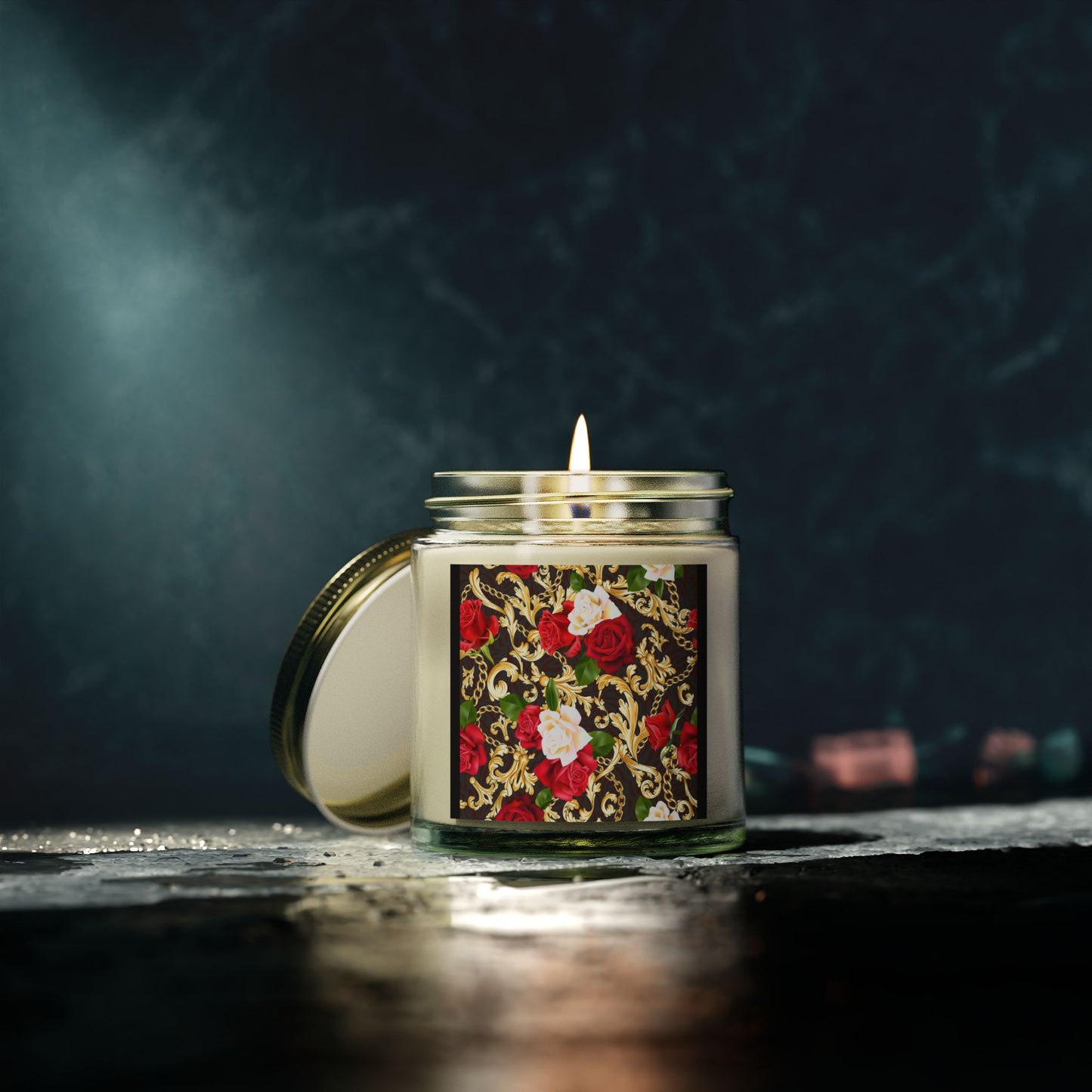 Hand-Poured Coconut Apricot Scented Candle - Relaxing Home Decor for Mindfulness & Self-Care