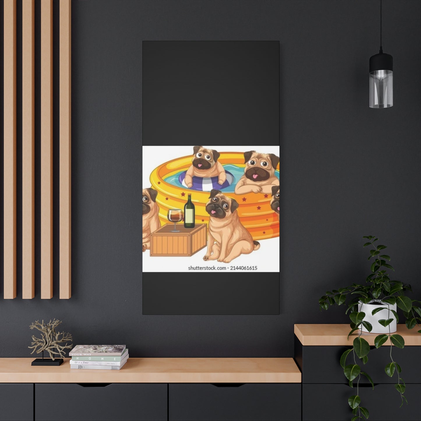 Pug Pool Party Canvas Art - Fun Pet Decor
