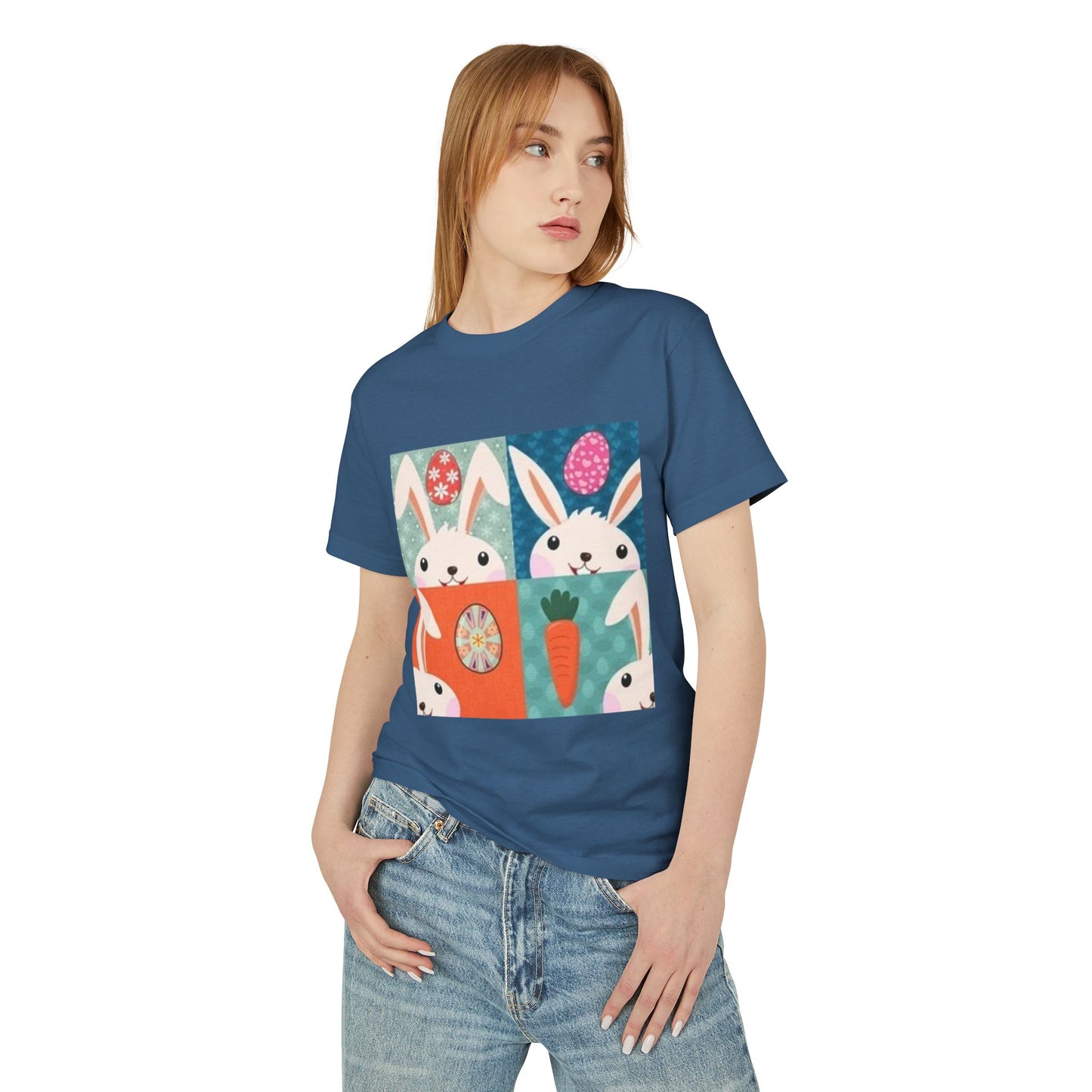 Cute Easter Bunny Tee - Unisex Garment-Dyed Cotton Shirt