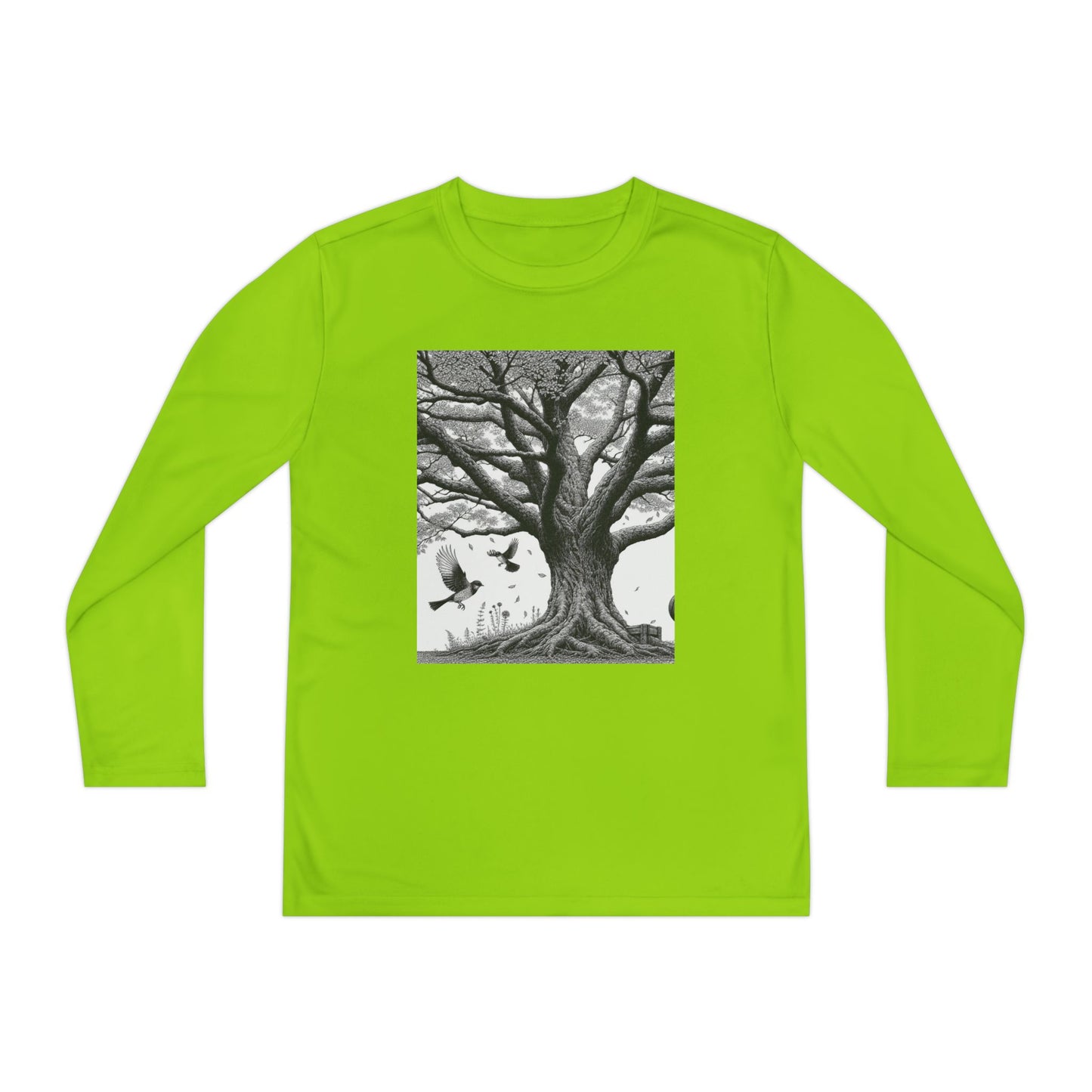 Youth Long Sleeve Tree Graphic Tee - Nature Inspired Design