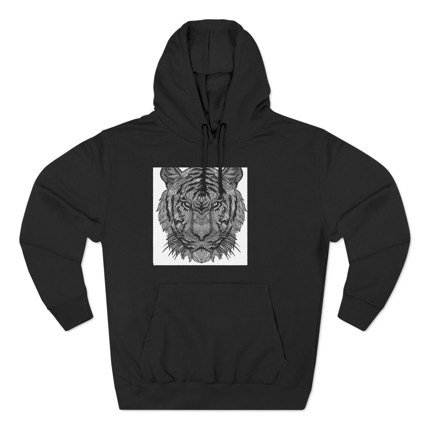 Majestic Tiger Hoodie - Cozy Three-Panel Fleece for Wildlife Lovers