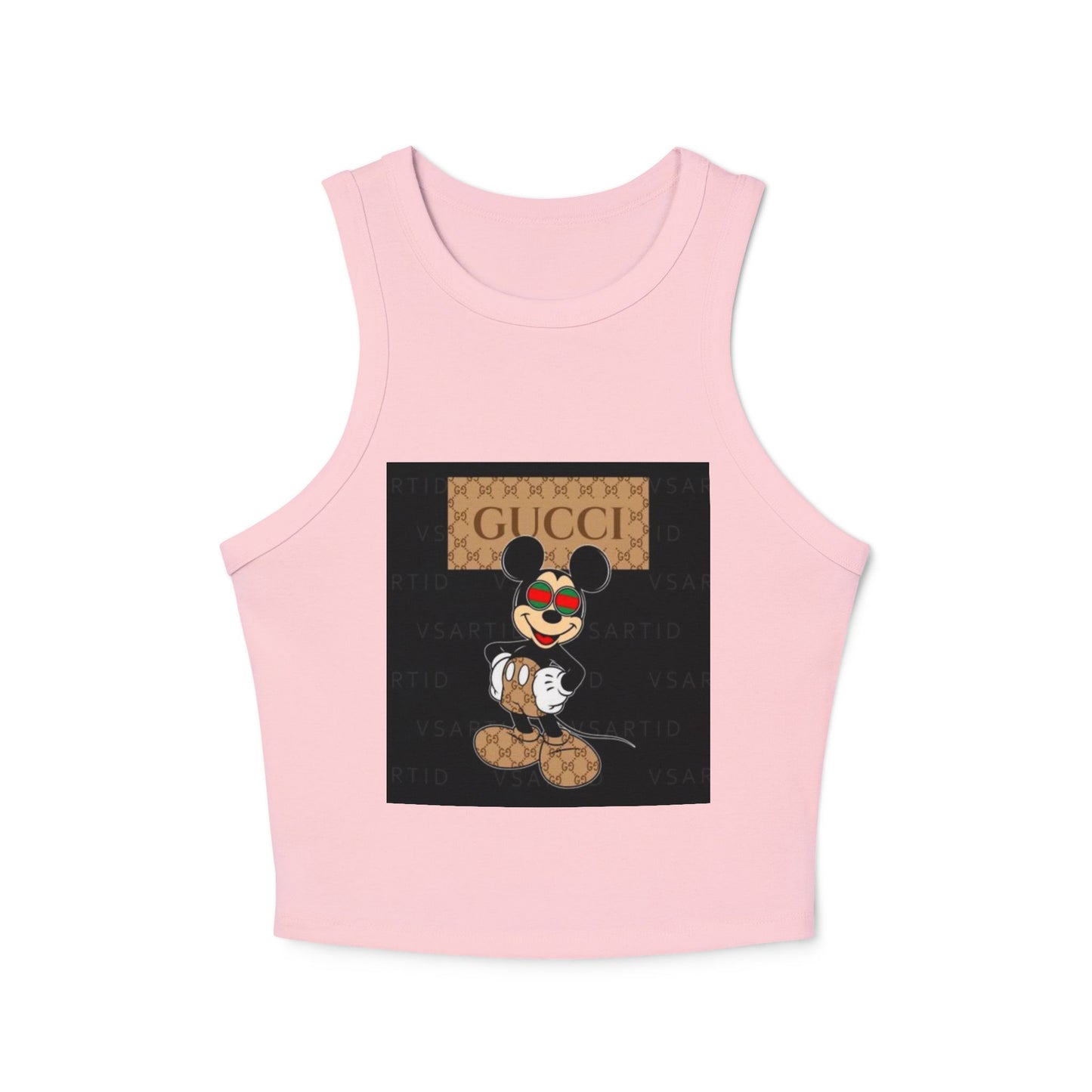 Trendy Women's Micro Rib Racer Tank Top - Stylish and Comfortable for Everyday Wear