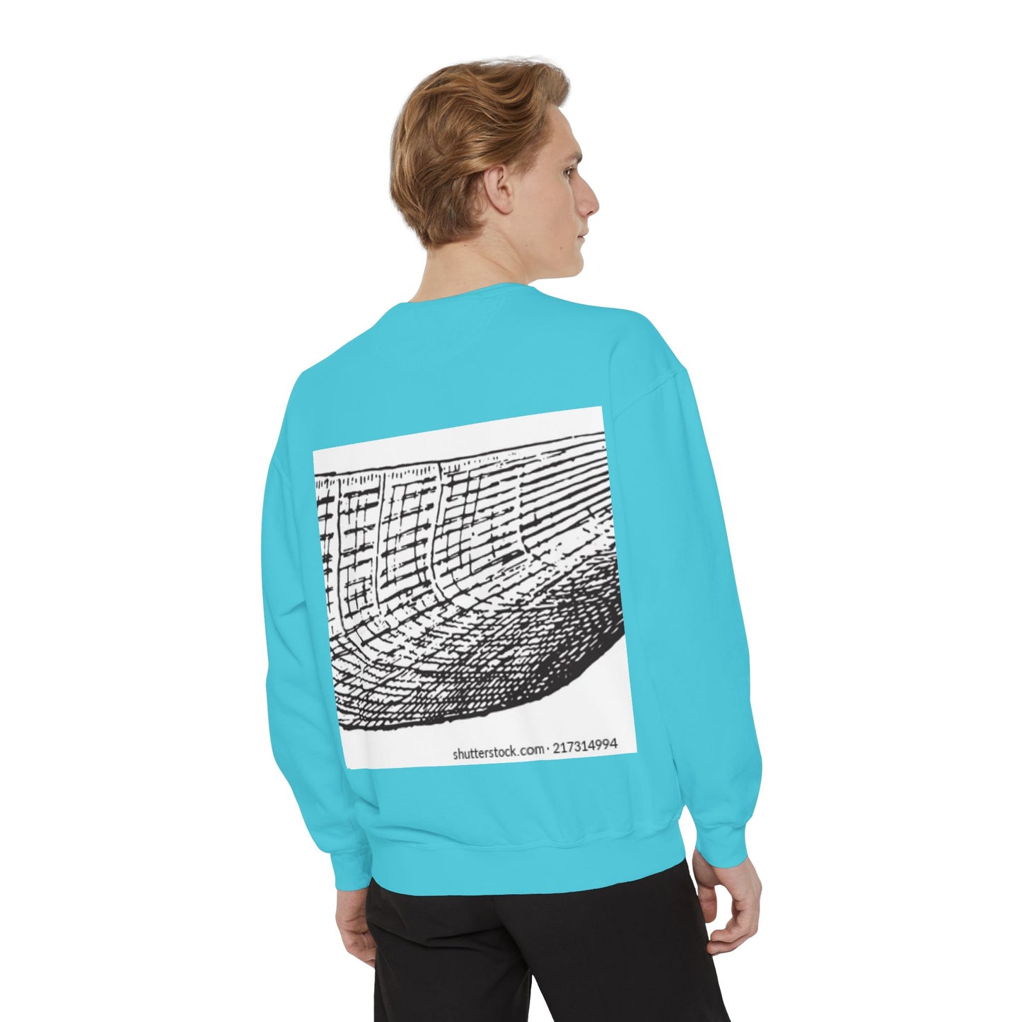 Graphic Unisex Garment-Dyed Sweatshirt | Nautical Design for Ocean Lovers