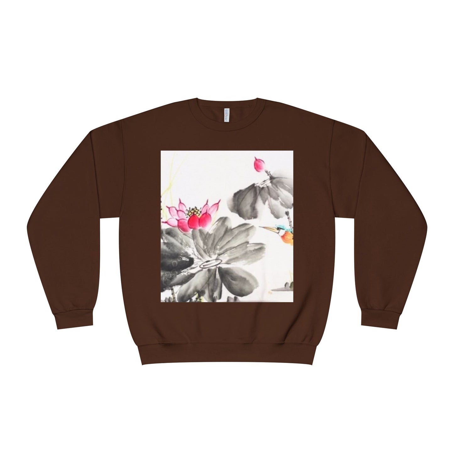 Lotus Blossom Unisex Crewneck Sweatshirt - Cozy Botanical Art Design