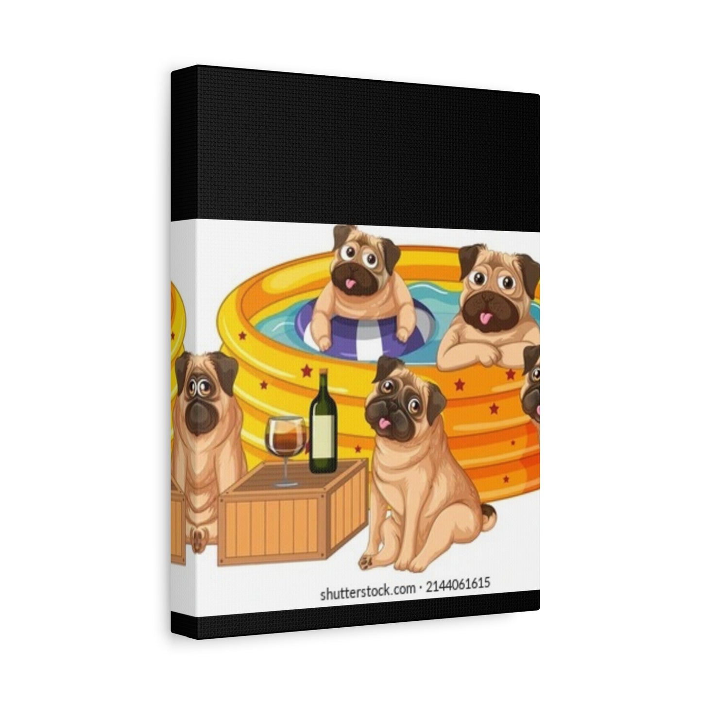 Pug Pool Party Canvas Art - Fun Pet Decor