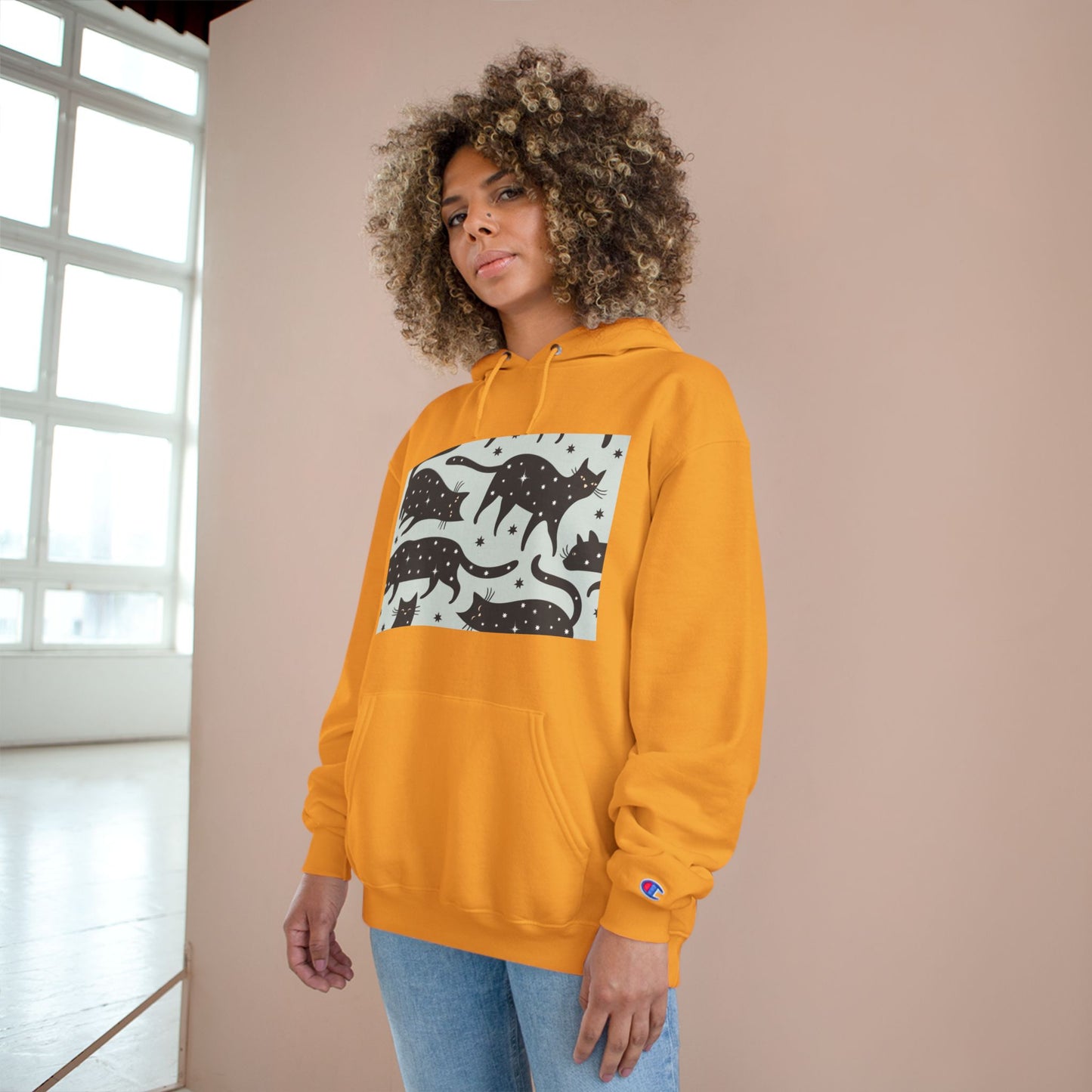 Cozy Cat Champion Hoodie - Perfect for Cat Lovers