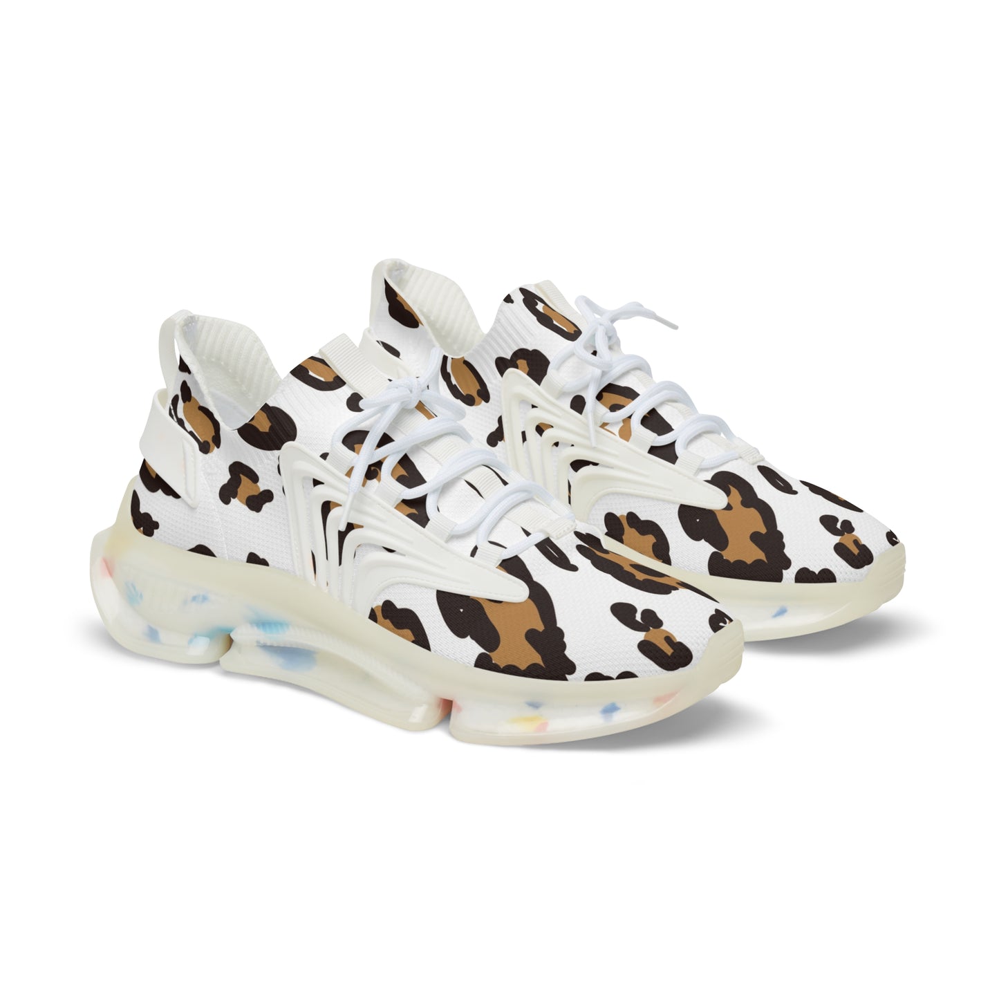 Stylish Leopard Print Men's Mesh Sneakers | Lightweight Athletic Shoes