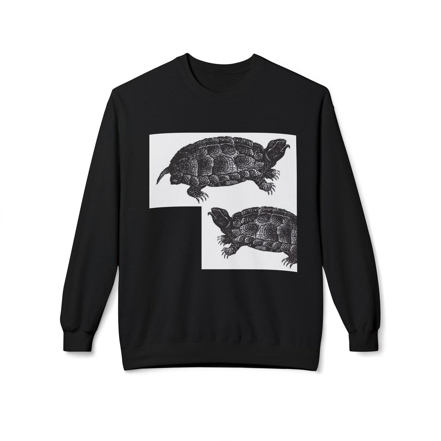 Vintage Turtle Graphic Fleece Crewneck Sweatshirt