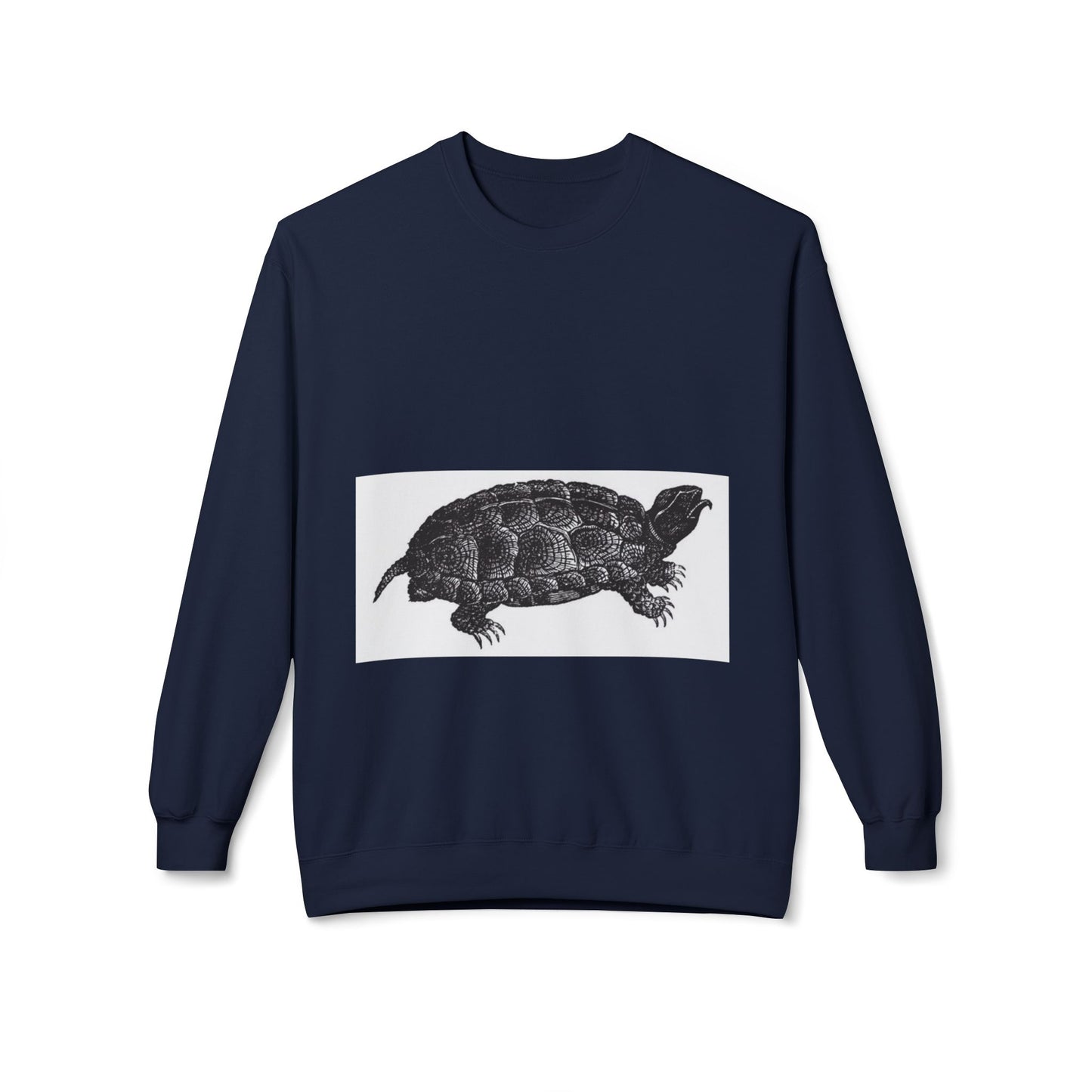 Turtle Design Unisex Fleece Crewneck Sweatshirt - Chill Vibes, Perfect Gift for Nature Lovers