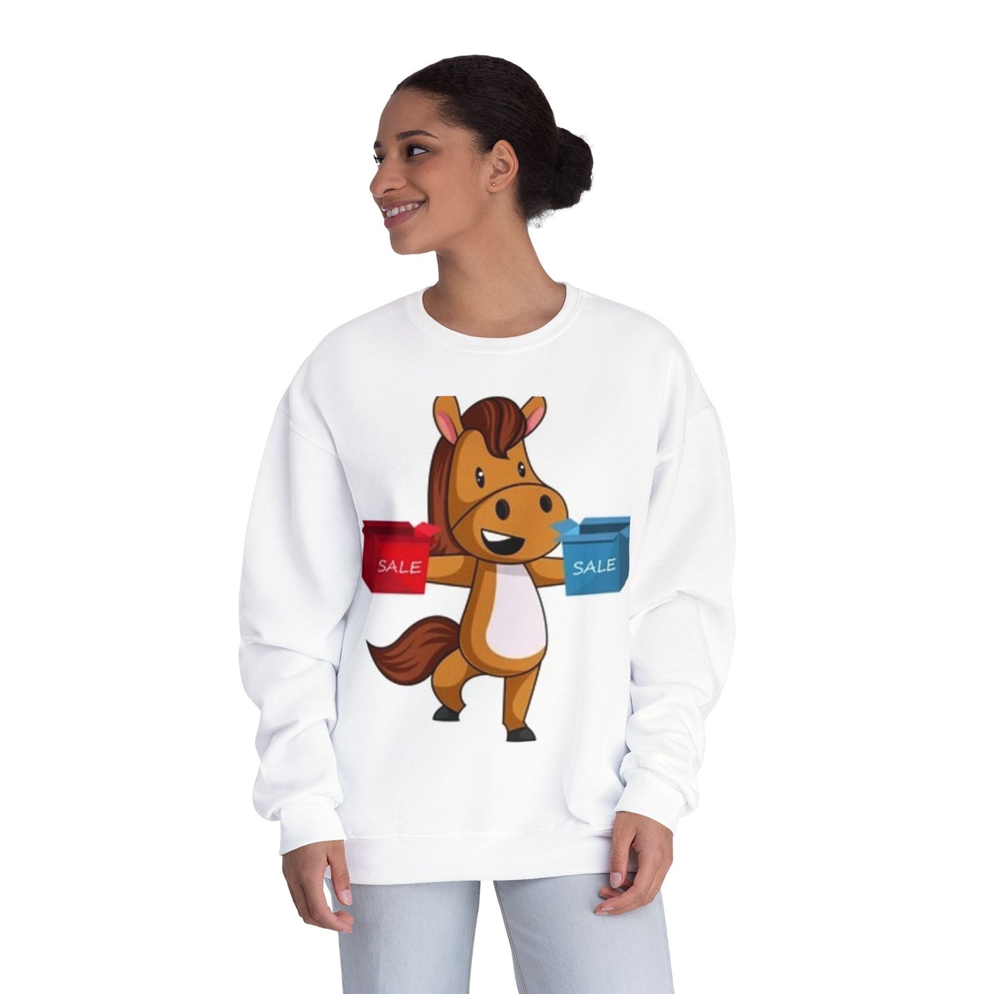 Funny Horse Sale Crewneck Sweatshirt | Unisex NuBlend®