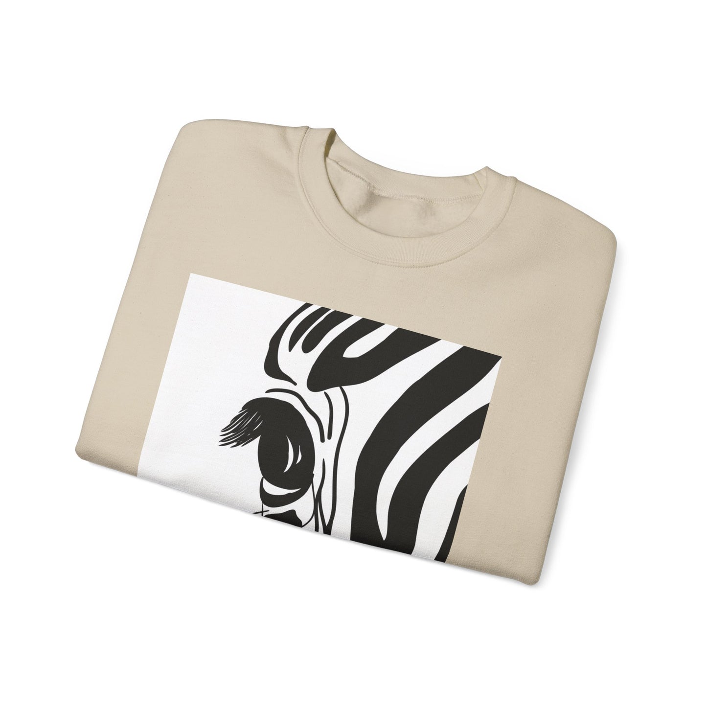 Artistically Designed Zebra Crewneck Sweatshirt - Perfect for Nature Lovers