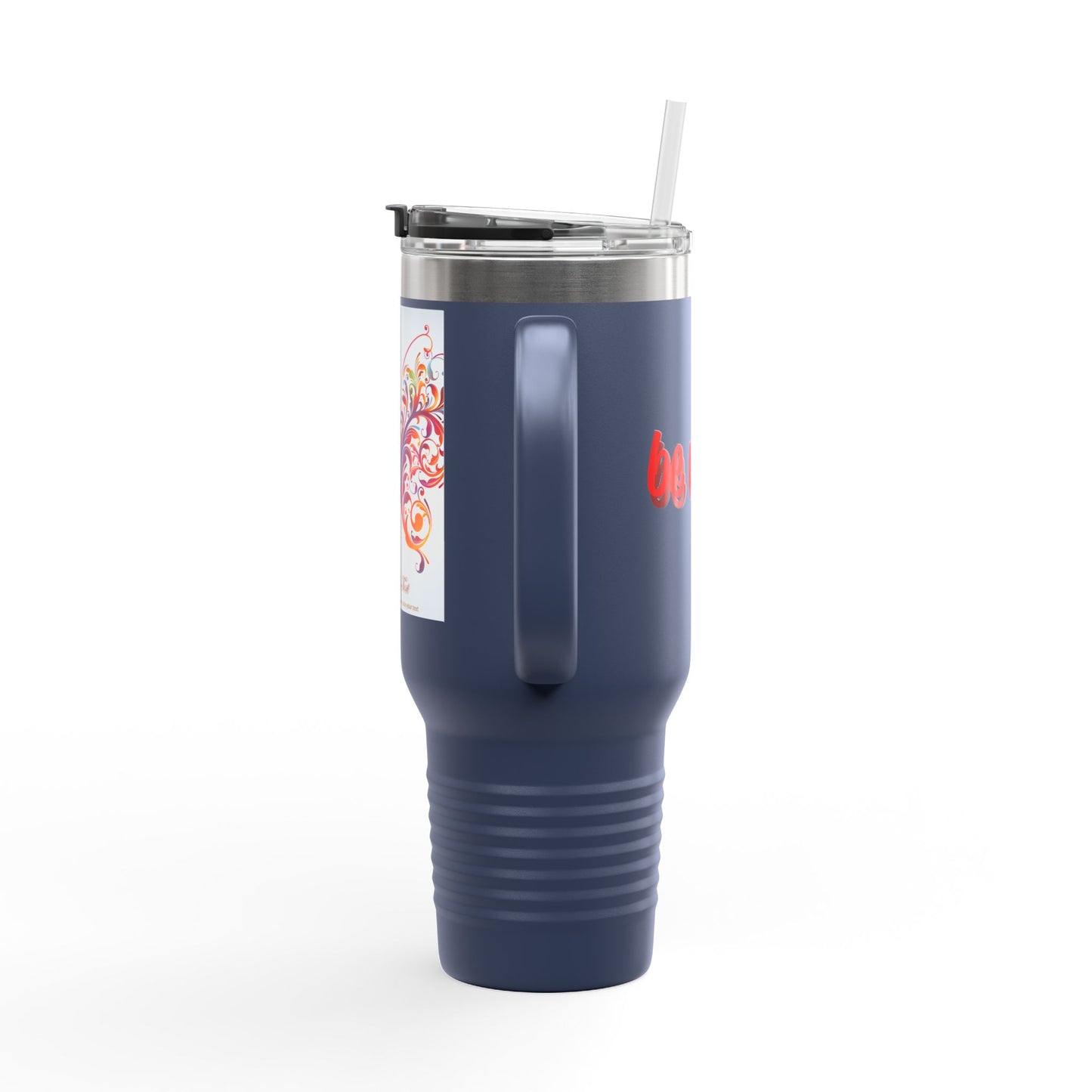Elegant Insulated Travel Mug | 40oz with Nature-Inspired Design