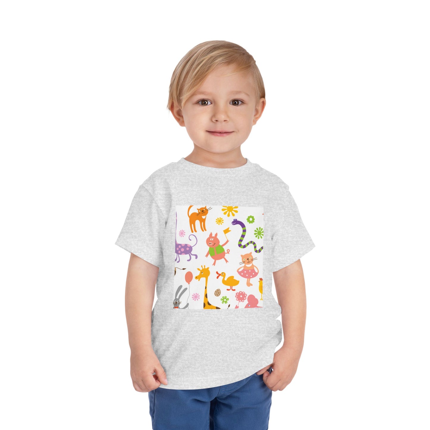 Playful Toddler Tee with Fun Animal Prints