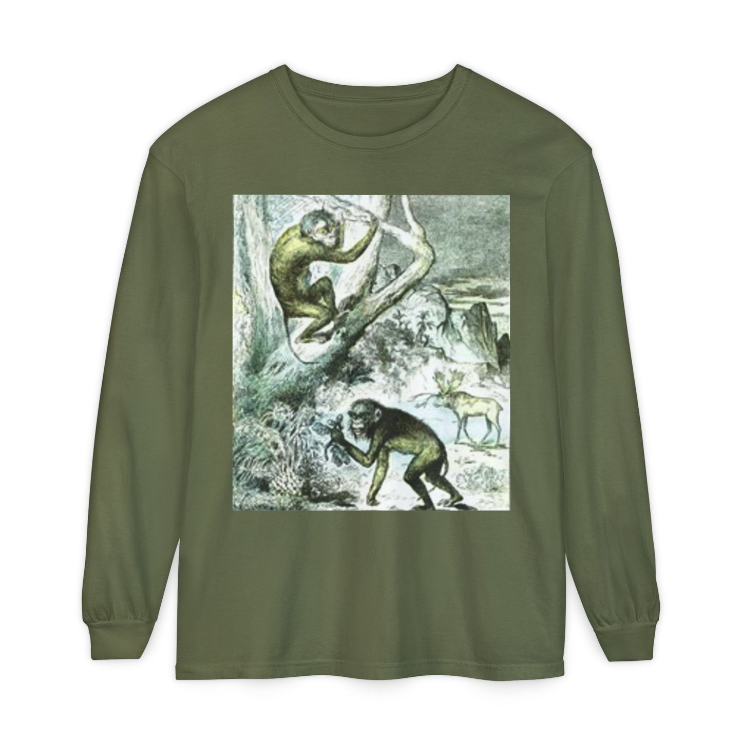 Graphic Long Sleeve T-Shirt - Bat Design for Halloween Lovers