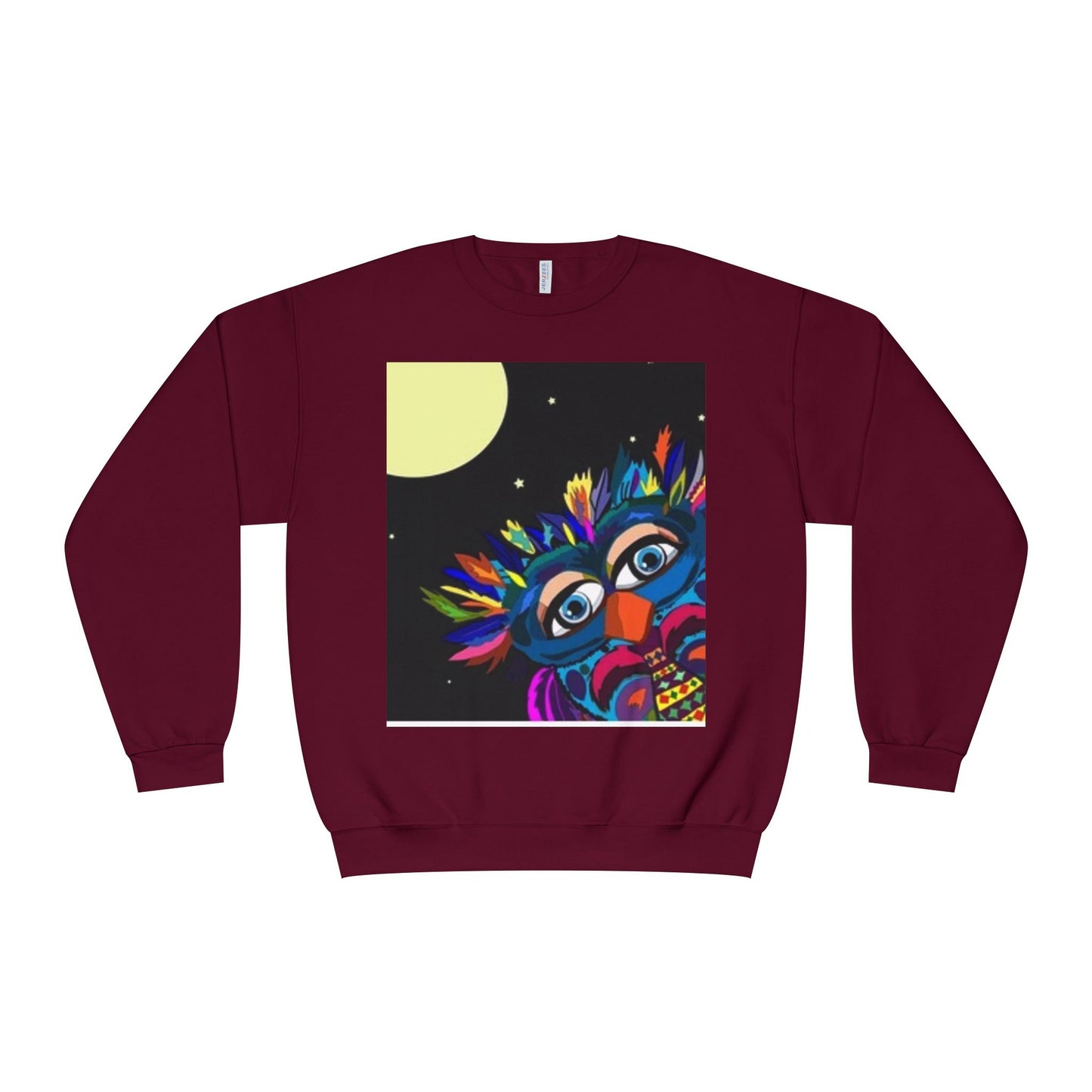 Colorful Night Owl Crewneck Sweatshirt - Unisex NuBlend® Sweatshirt