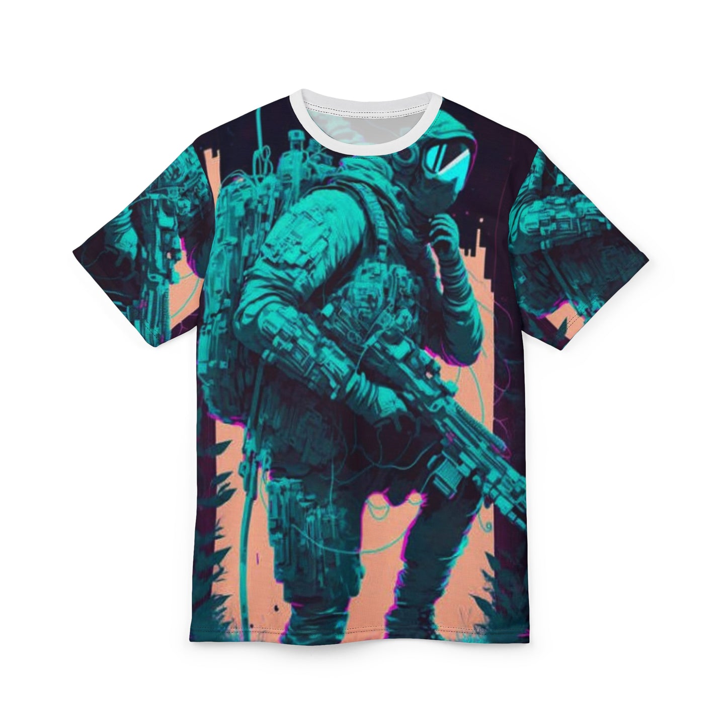 Cosmic Soldier Unisex Tee - Futuristic Graphic T-Shirt for Space Enthusiasts