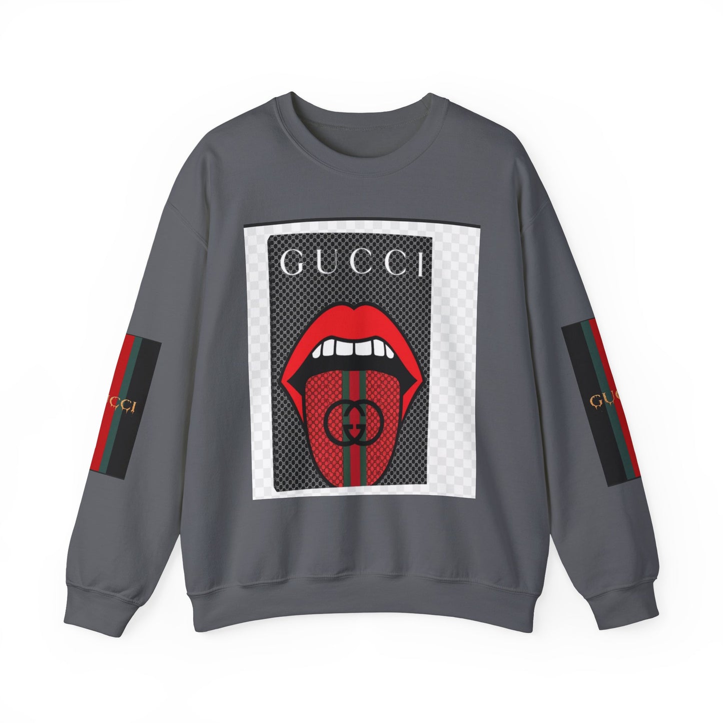 Gucci Inspired Unisex Heavy Blend Crewneck Sweatshirt - Bold Graphic Design