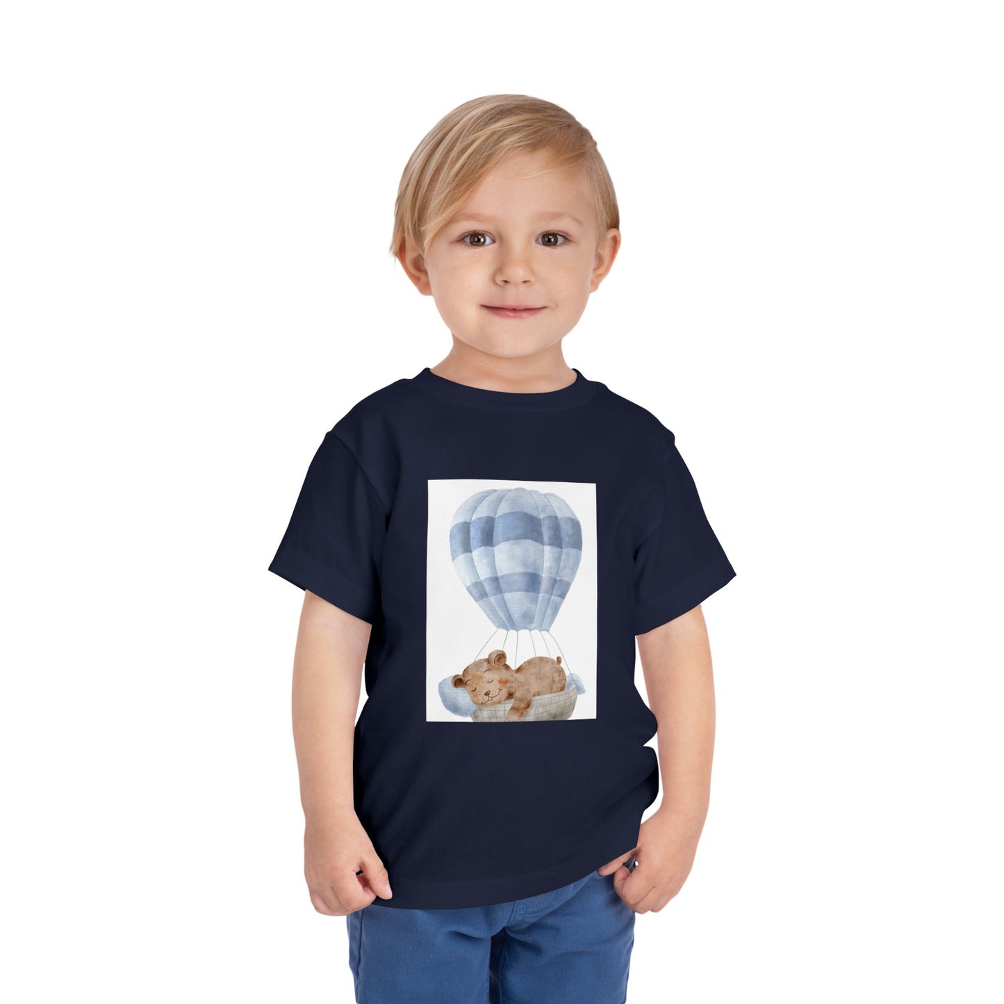 Cute Toddler Tee with Hot Air Balloon and Bear Design - Perfect for Playtime and Special Occasions