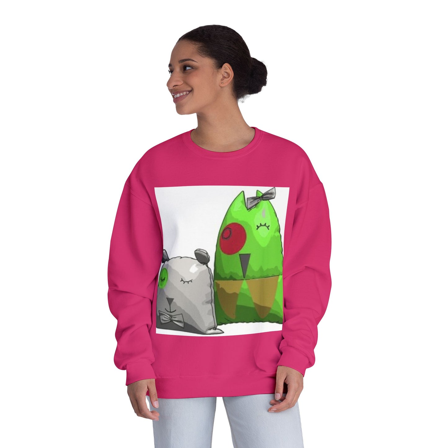 Cute Cartoon Monsters Unisex Crewneck Sweatshirt - Cozy Fun for All Ages