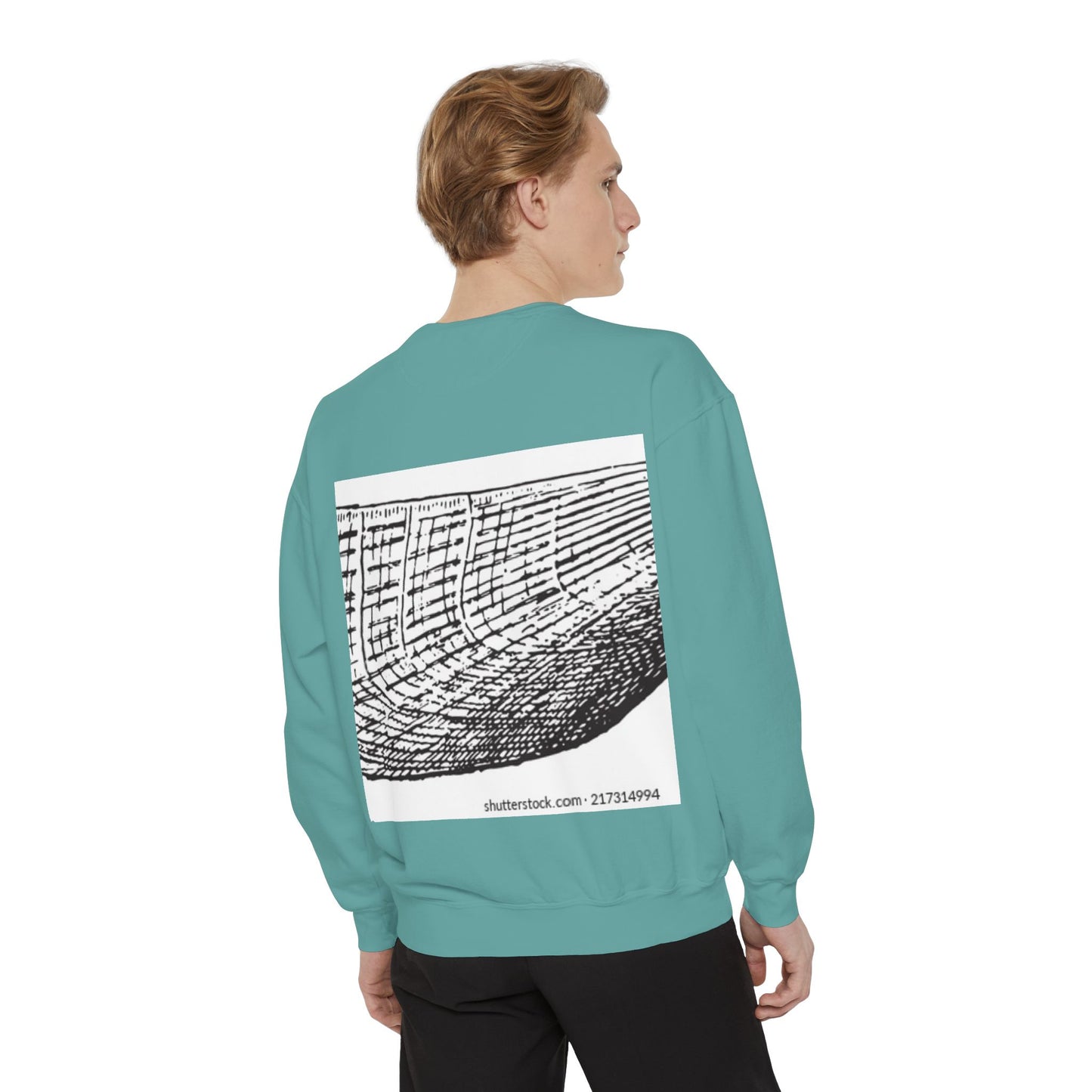 Graphic Unisex Garment-Dyed Sweatshirt | Nautical Design for Ocean Lovers