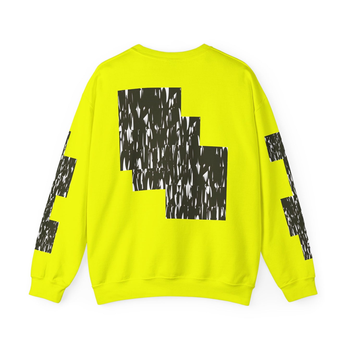 Trendy Graphic Crewneck Sweatshirt | Modern Abstract Black & White Design