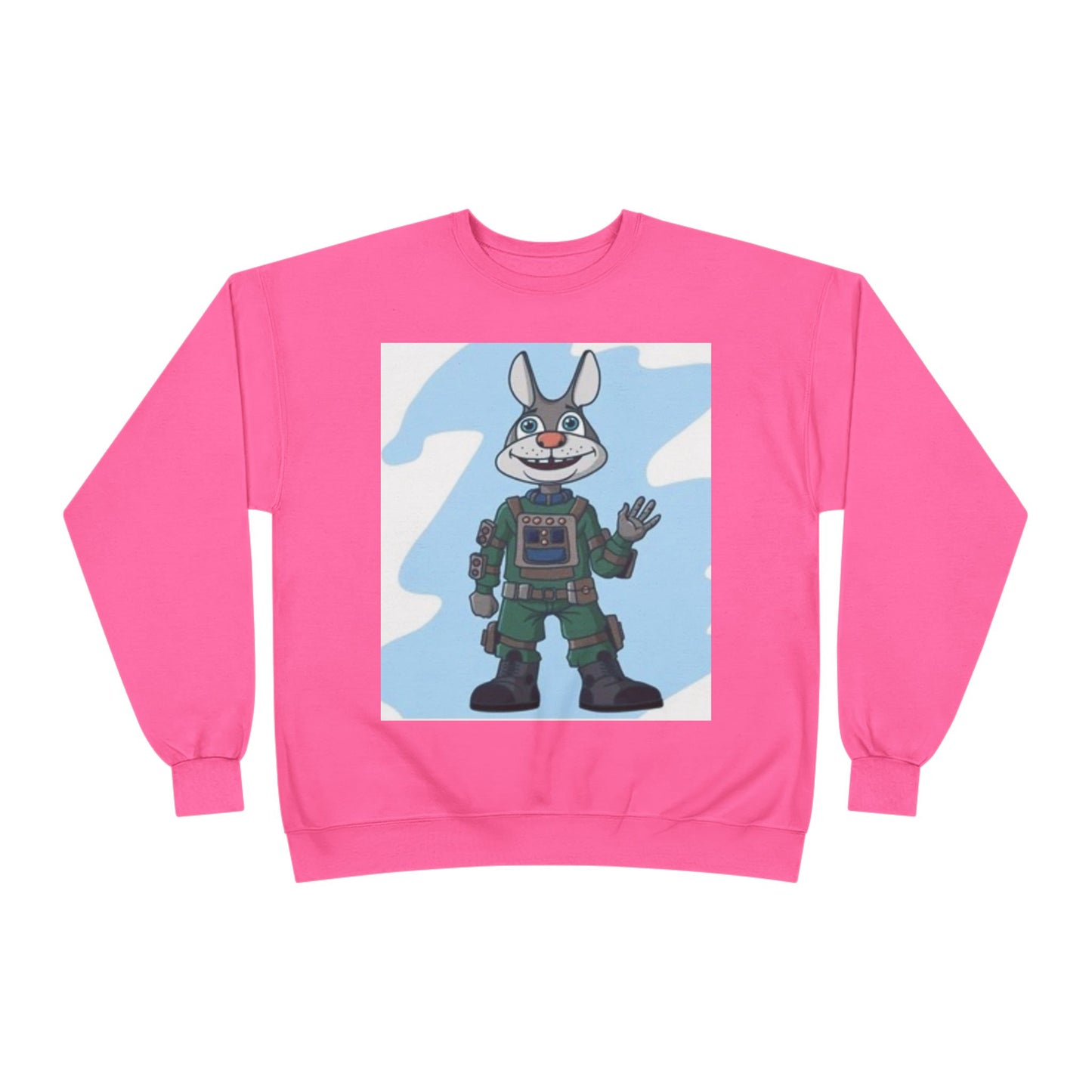 Unisex EcoSmart® Crewneck Sweatshirt - Playful Cartoon Character Design