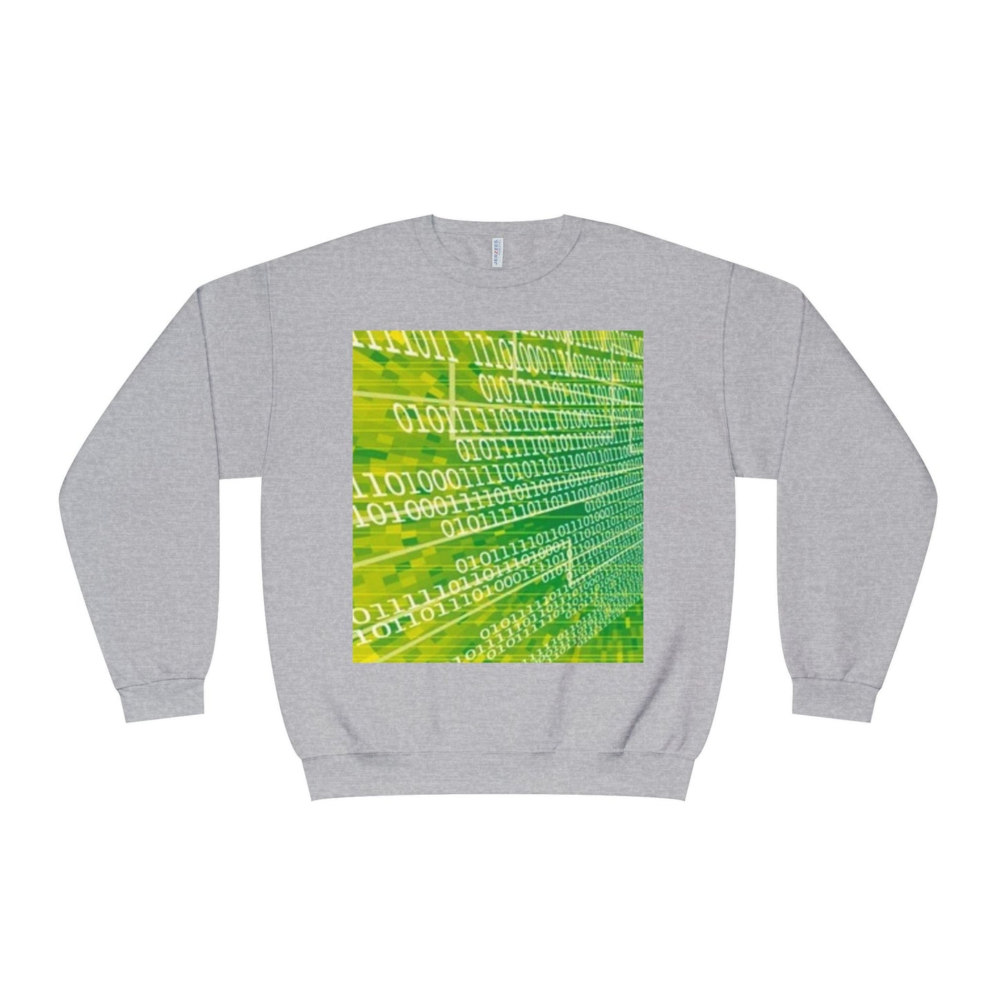 Binary Code Inspired Unisex Crewneck Sweatshirt - Tech Vibe for Cyber Enthusiasts