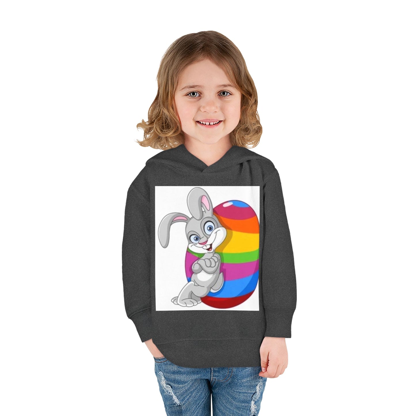 Colorful Easter Bunny Toddler Pullover Hoodie