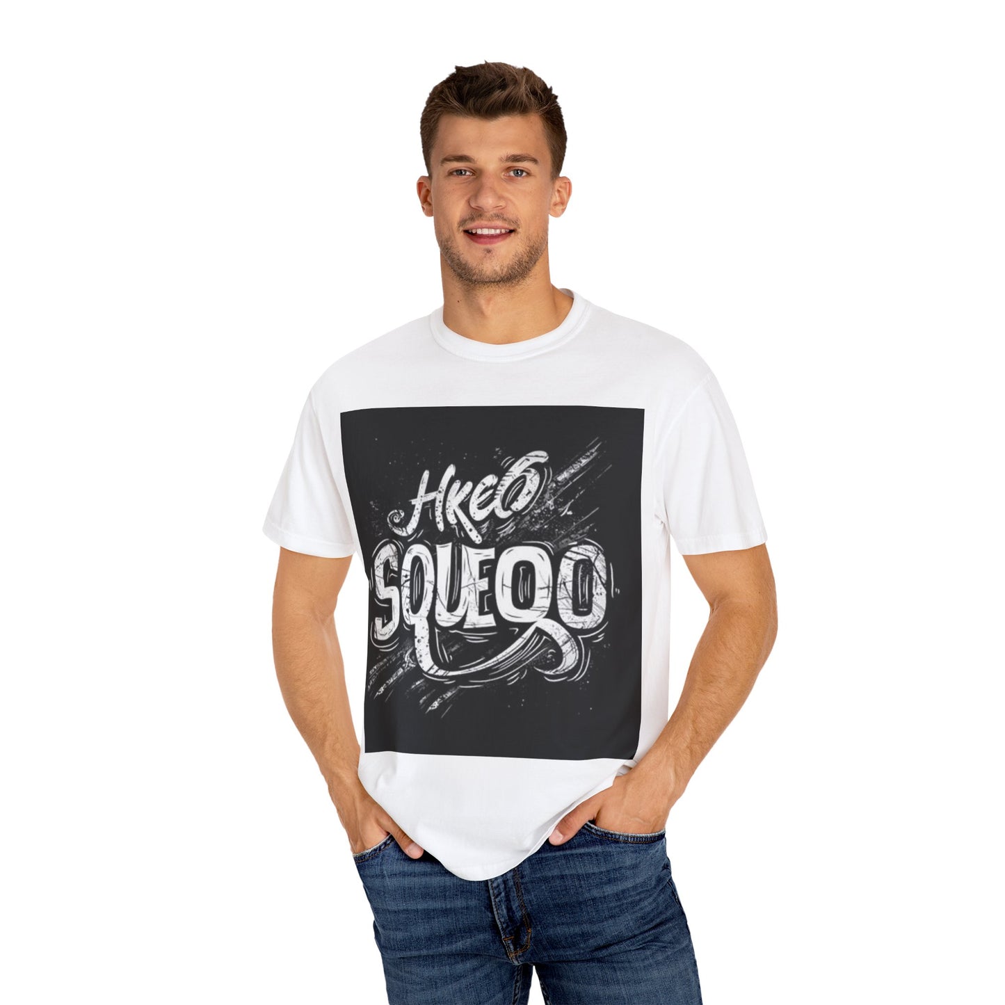 Unisex Garment-Dyed T-Shirt - Retro Squeal Graphic Tee