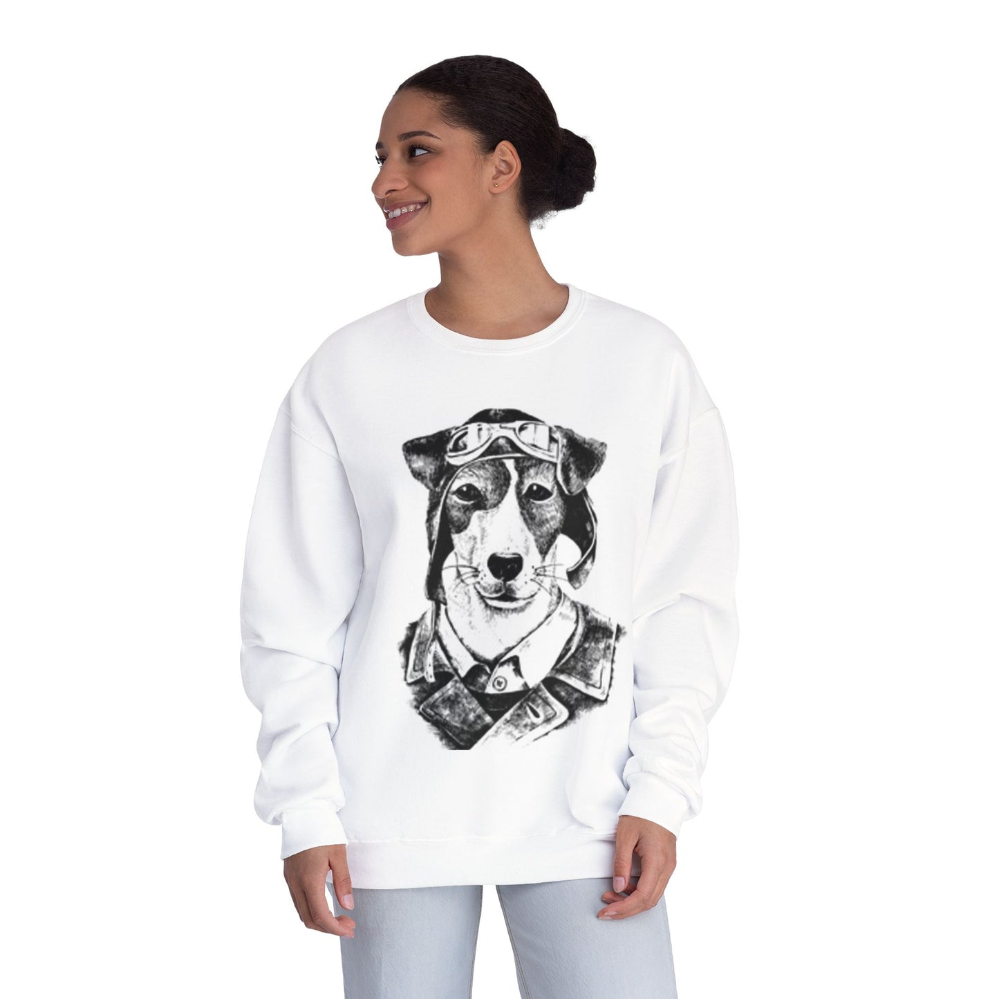 Pilot Dog Unisex Crewneck Sweatshirt - Cozy Pet Lover's Gift