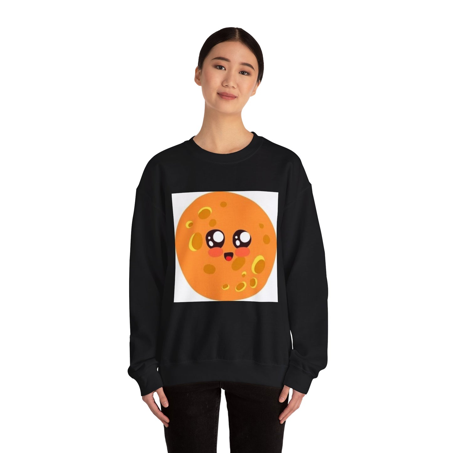 Cute Cartoon Moon Unisex Sweatshirt - Heavy Blend Crewneck