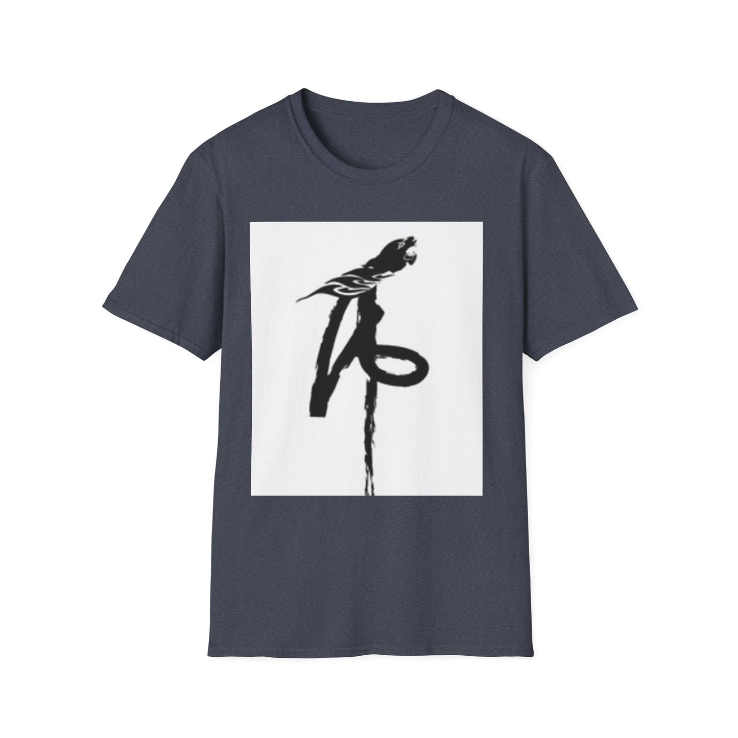 Unisex Softstyle T-Shirt - Black Bird Design for Nature Lovers