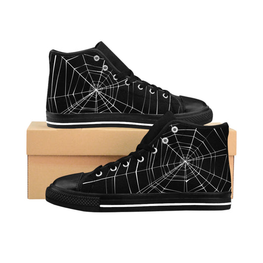 Men's Classic Sneakers - Spider Web Design - Stylish & Unique Footwear for Casual Outfits