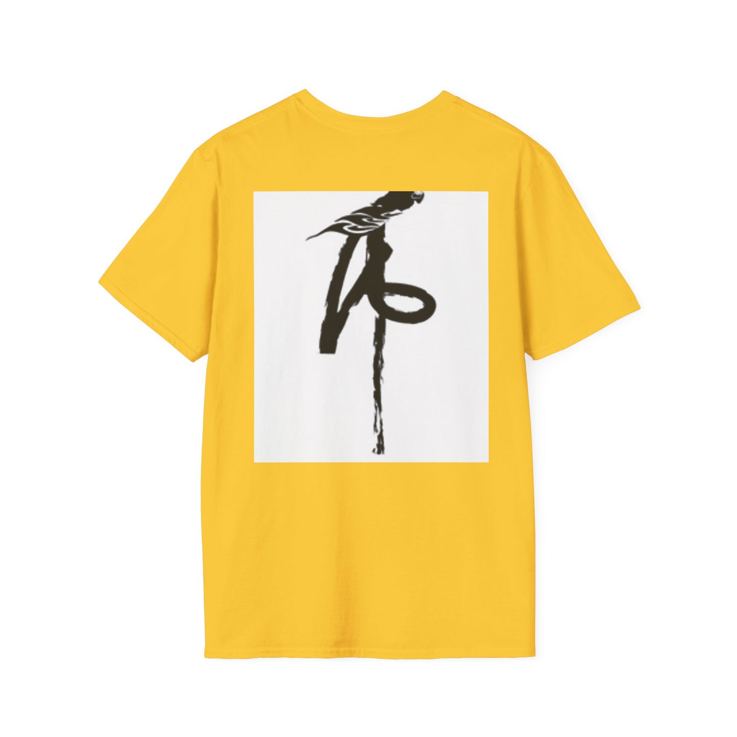 Unisex Softstyle T-Shirt - Black Bird Design for Nature Lovers