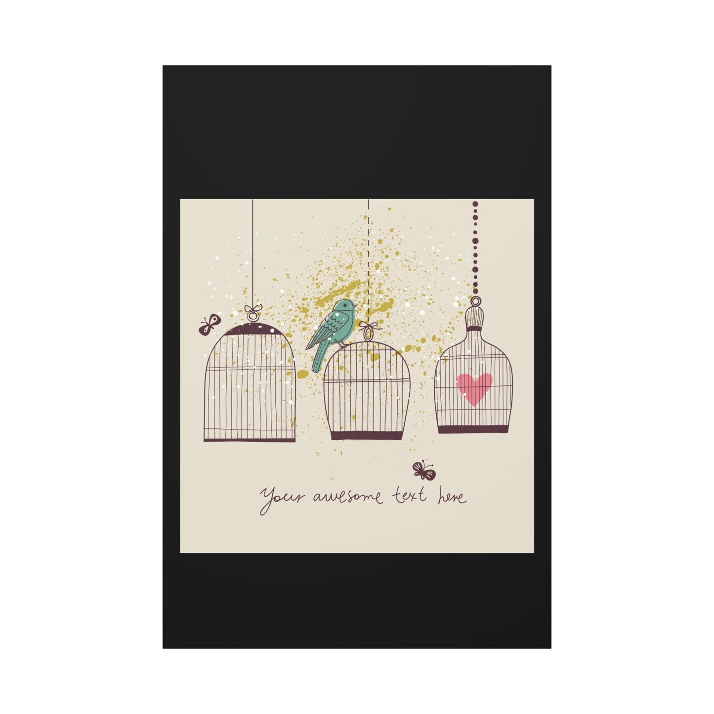 Whimsical Birdcage Canvas Wall Art - Personalized Home Decor