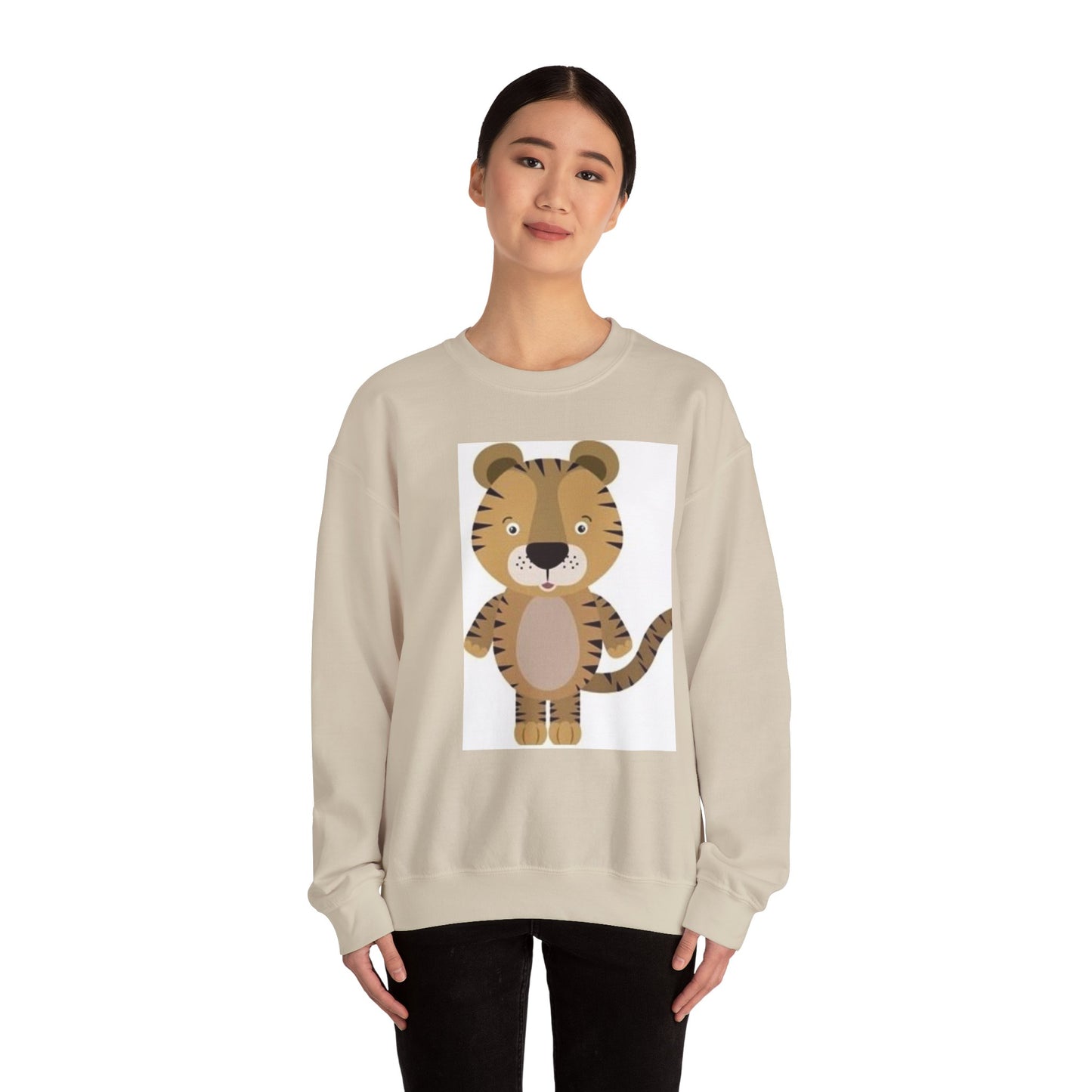 Cute Tiger Design Unisex Heavy Blend Crewneck Sweatshirt
