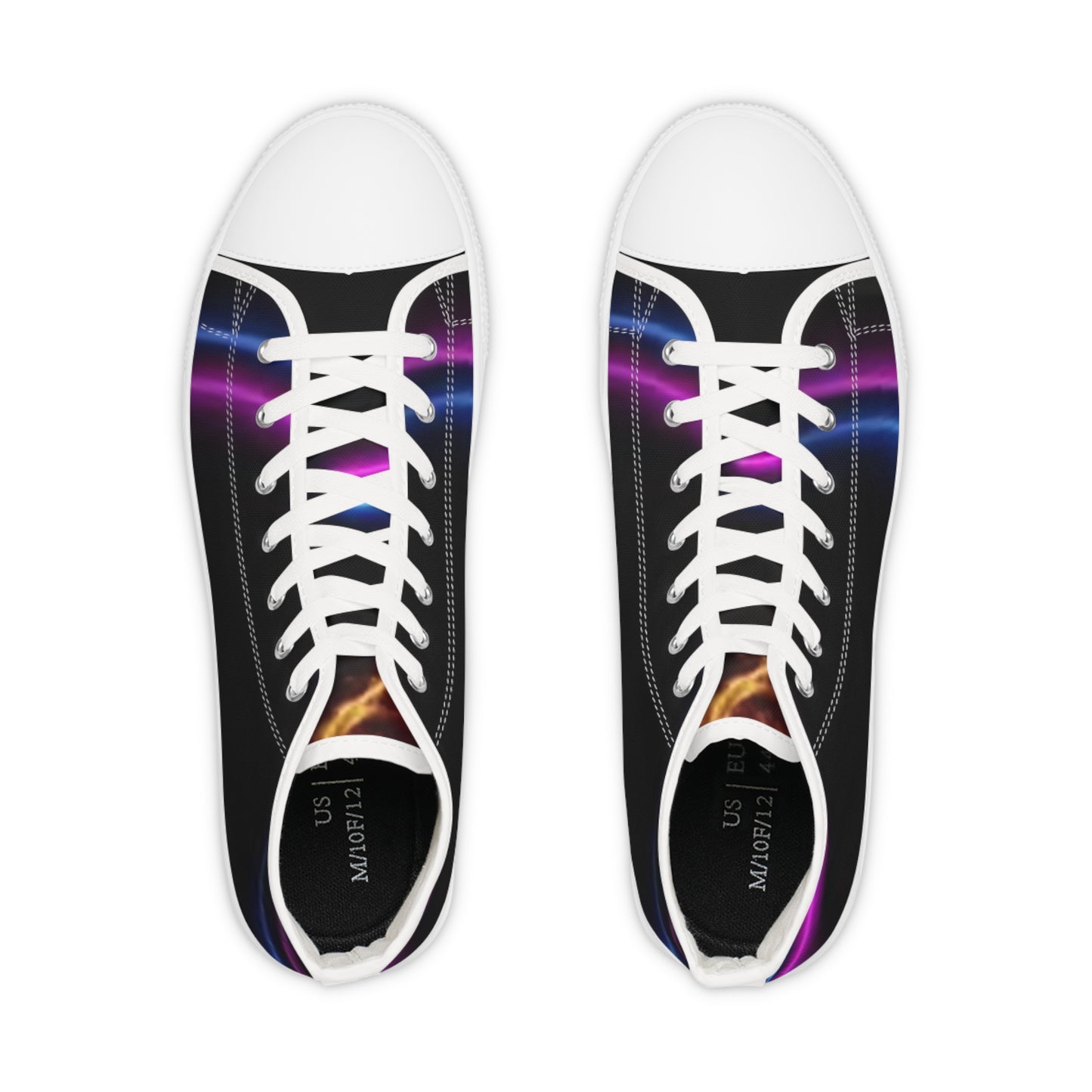 Men's High Top Sneakers with Gradient Design - Stylish and Vibrant Footwear for Everyday Wear