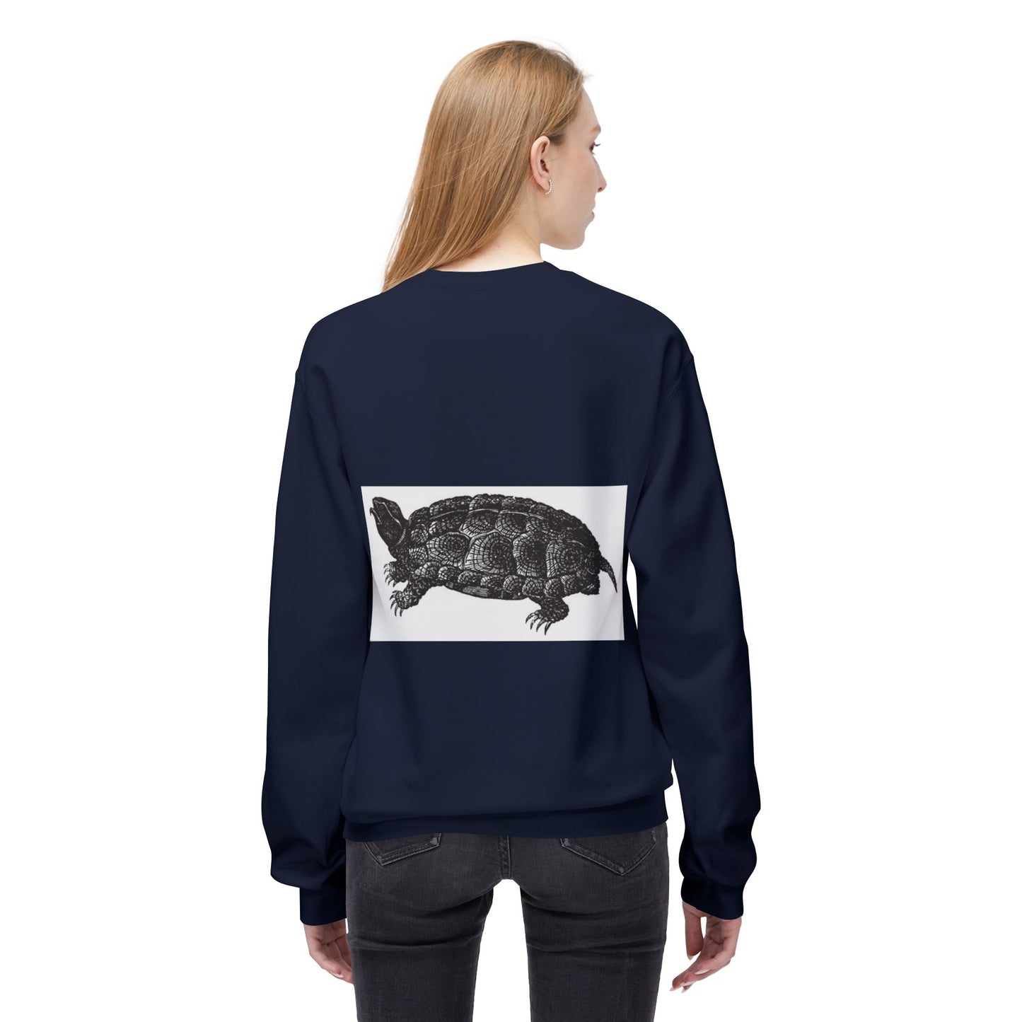 Turtle Design Unisex Fleece Crewneck Sweatshirt - Chill Vibes, Perfect Gift for Nature Lovers