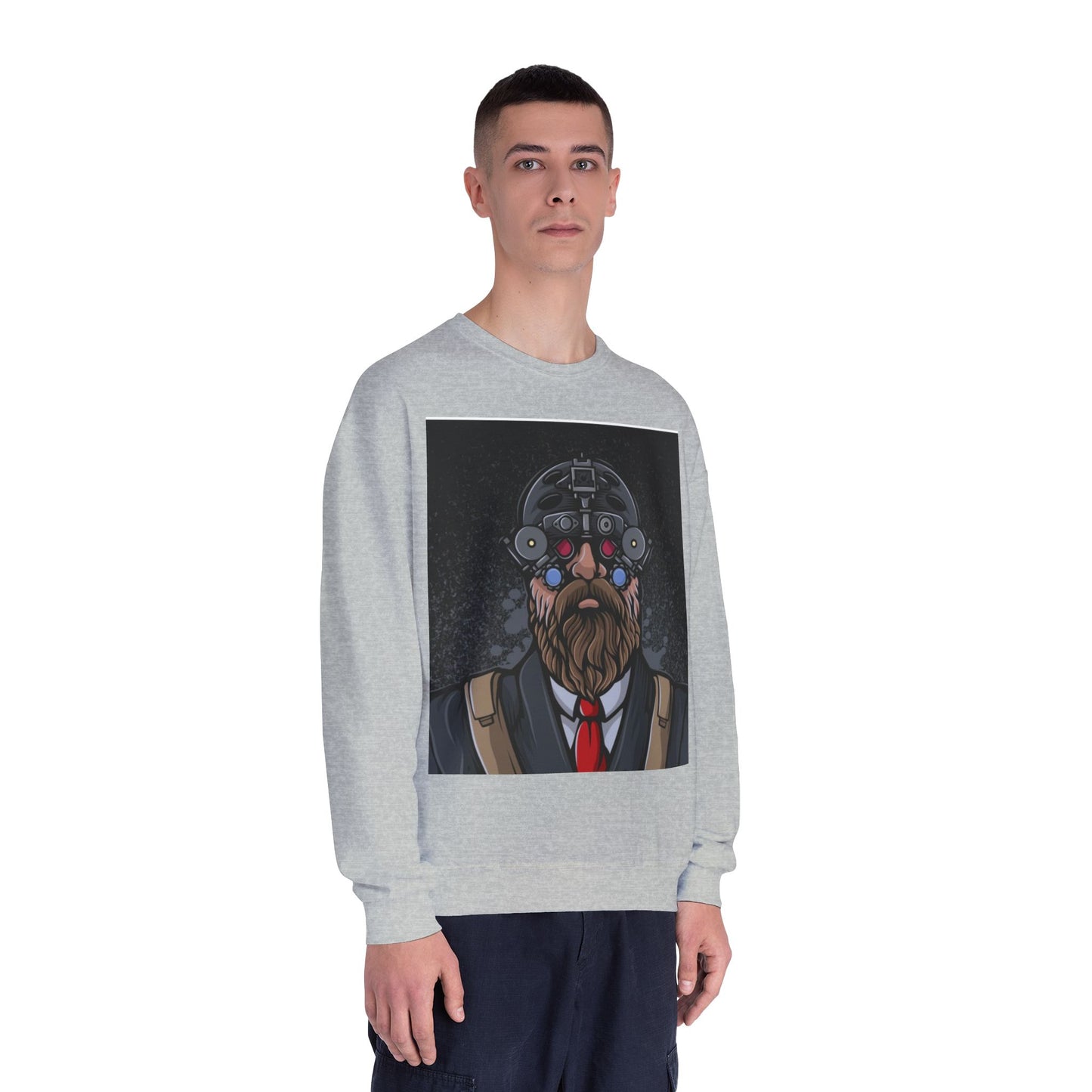 Bearded Warrior Crewneck Sweatshirt - Unisex Graphic Sweatshirt