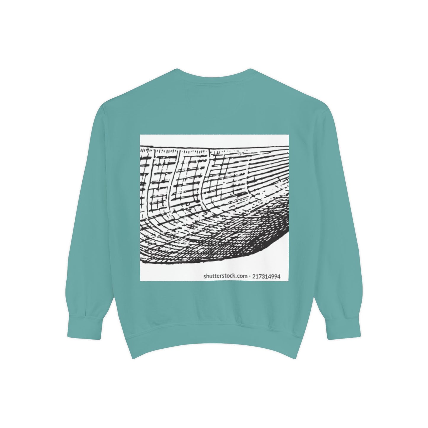 Graphic Unisex Garment-Dyed Sweatshirt | Nautical Design for Ocean Lovers