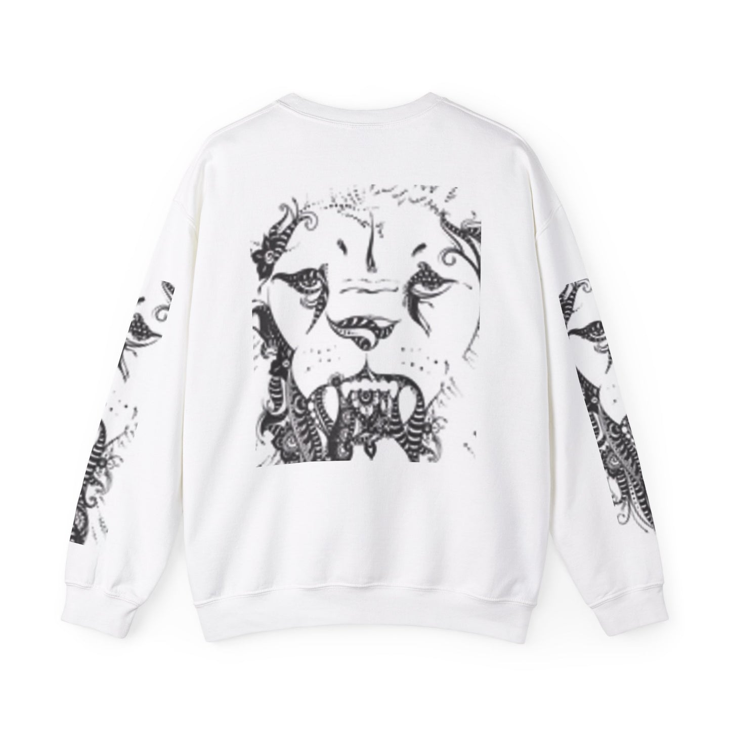 Wild Spirit Lion Graphic Crewneck Sweatshirt | Unisex Heavy Blend