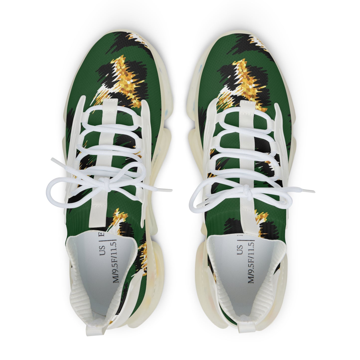 Men's Vibrant Mesh Sneakers with Abstract Print - Comfortable and Stylish Athletic Shoes