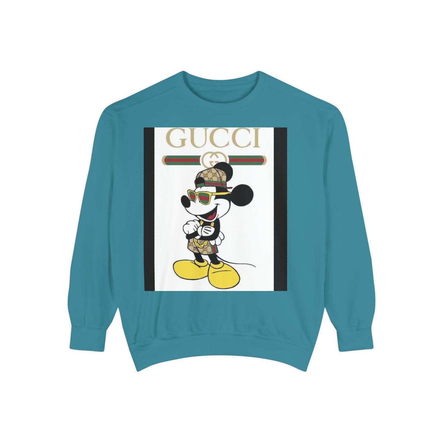 Mickey Mouse Gucci Streetwear Sweatshirt - Unisex Garment-Dyed
