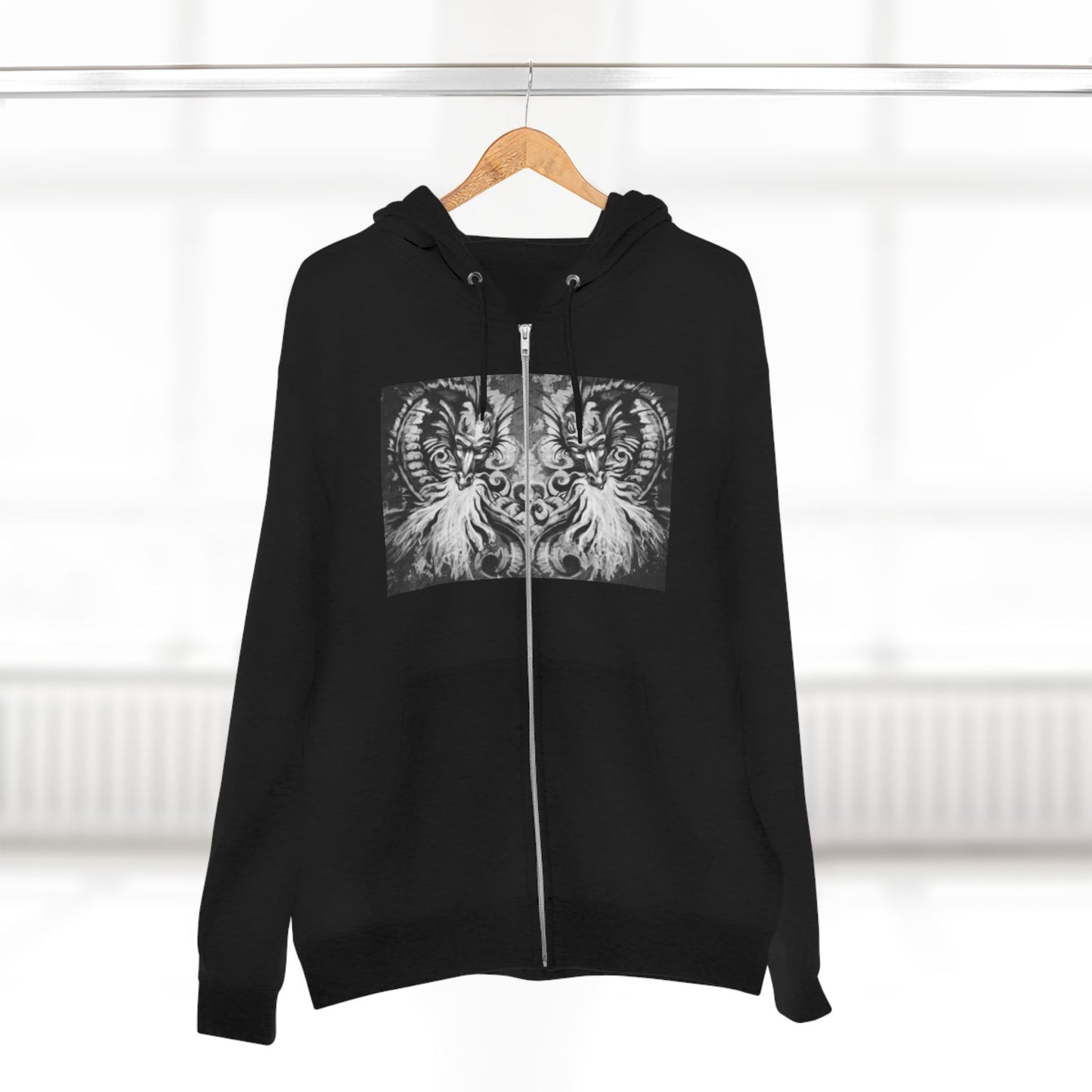 Colorful Artistic Unisex Zip Hoodie - Vibrant Design for Creative Souls