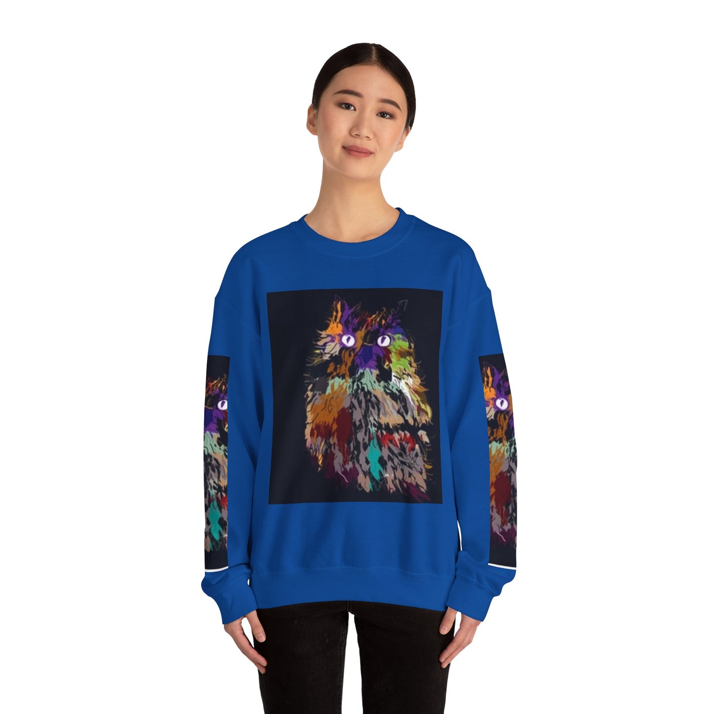 Colorful Owl Crewneck Sweatshirt - Unisex Heavy Blend™ - Cozy Art Wear for Animal Lovers