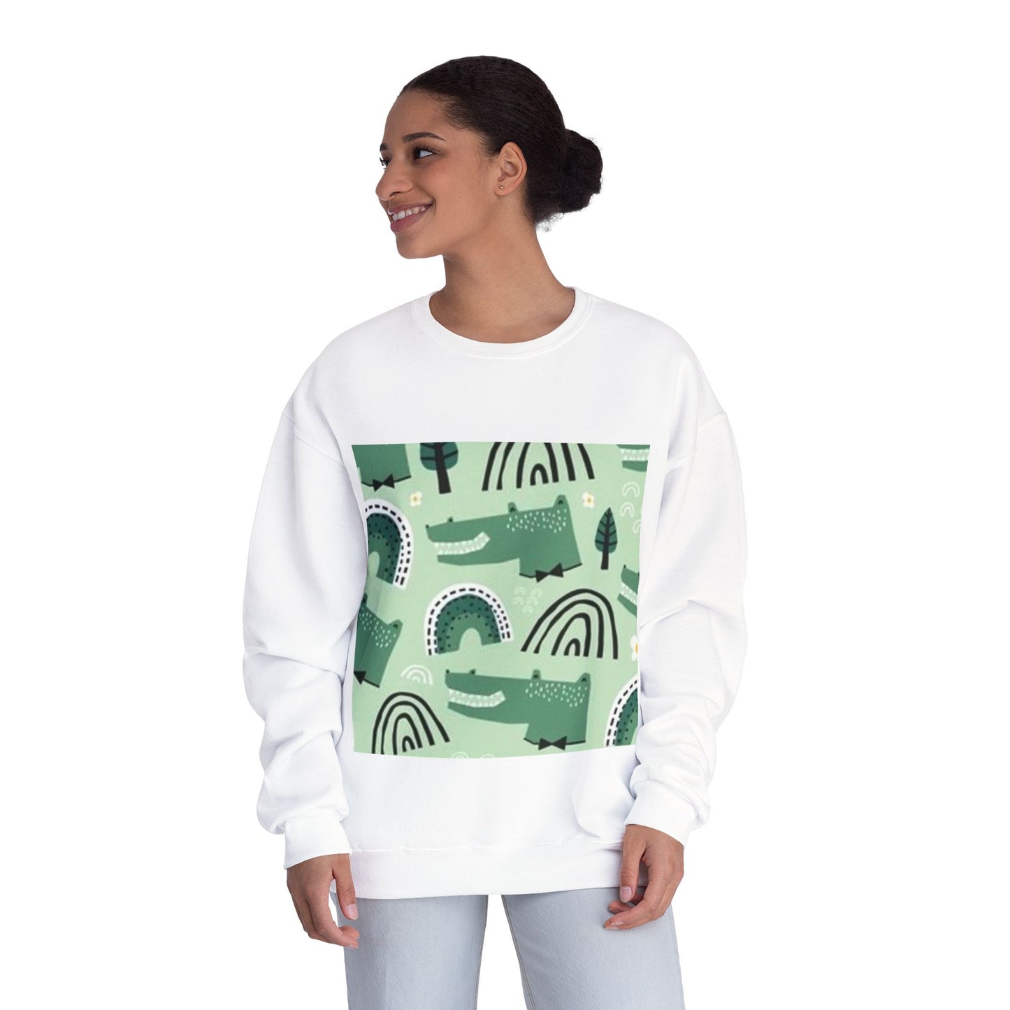 Whimsical Nature Print Unisex Crewneck Sweatshirt - Cozy and Stylish for Life’s Adventures