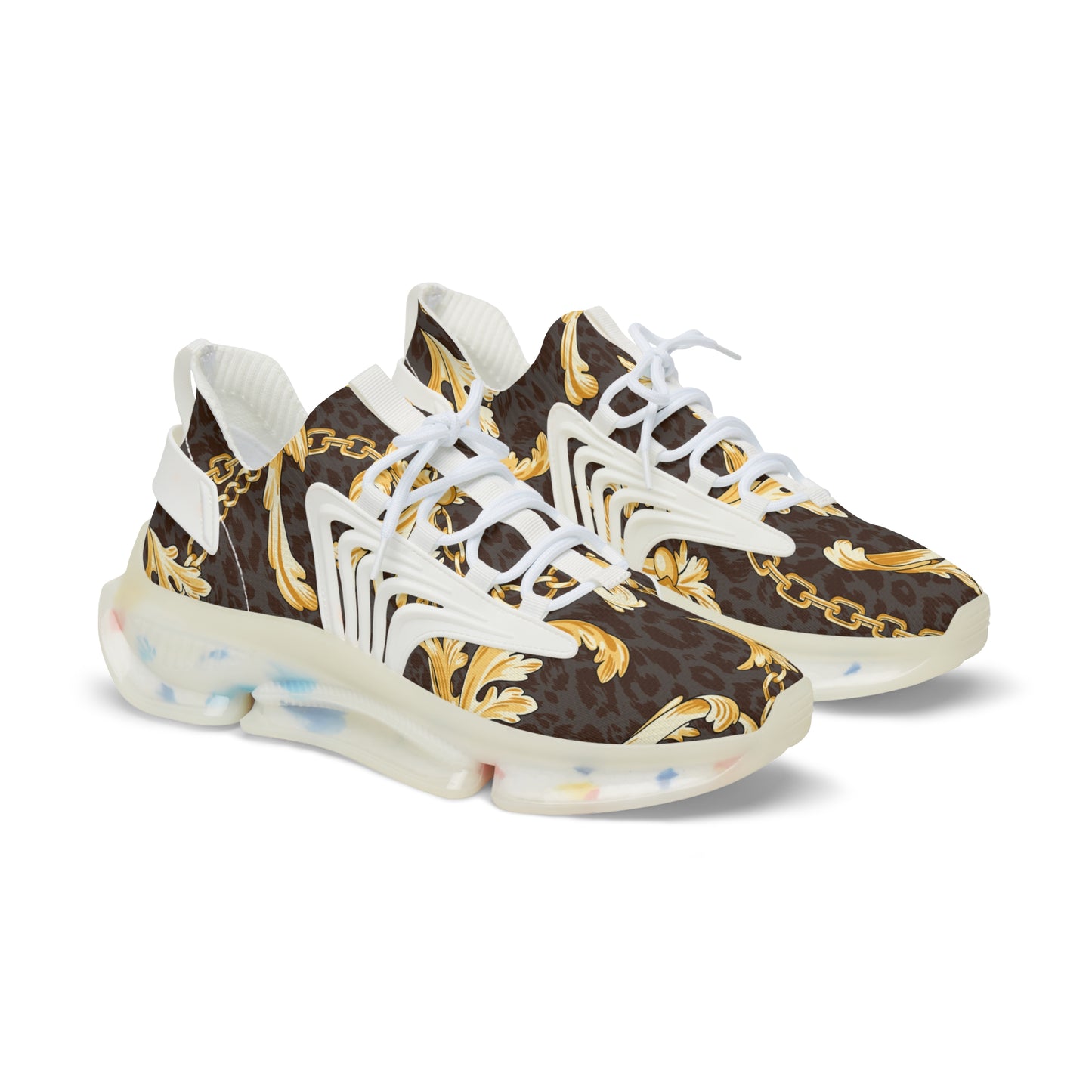 Stylish Men's Mesh Sneakers with Elegant Chain Design