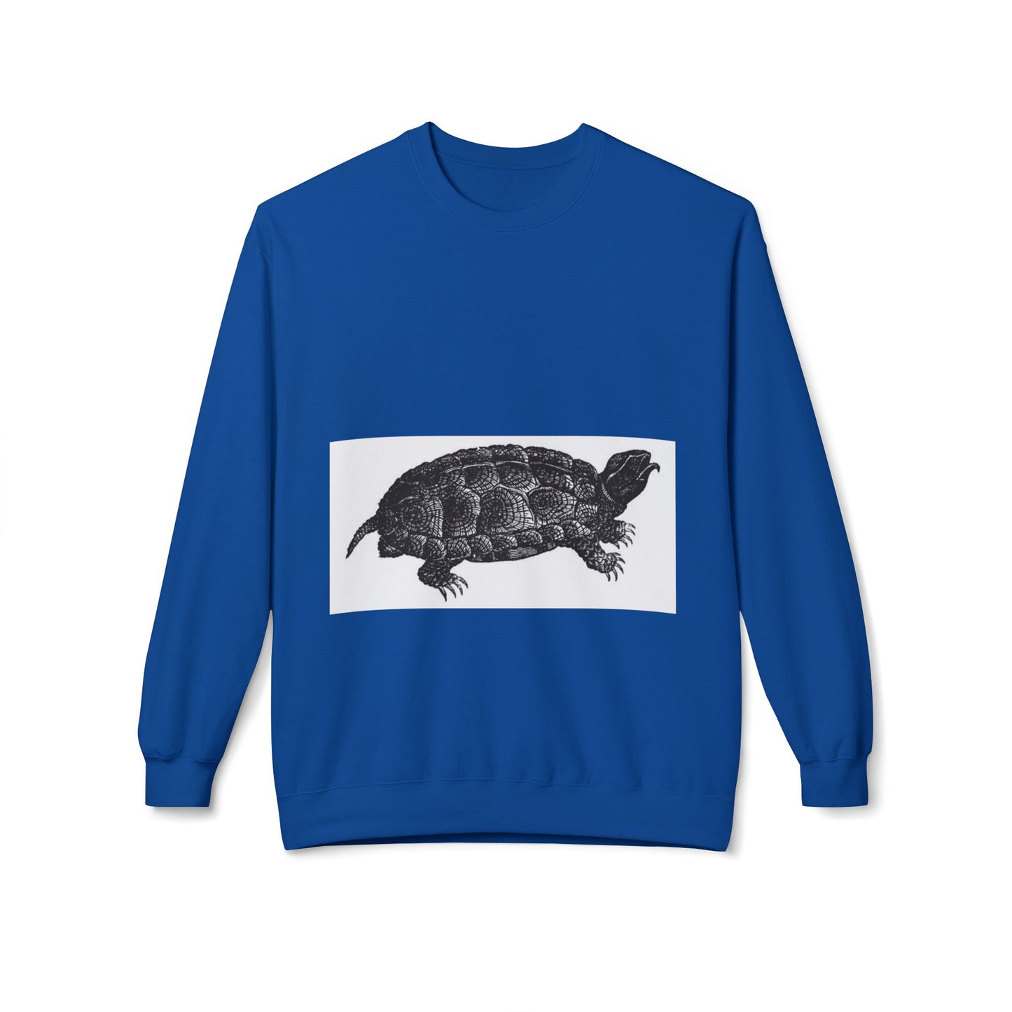 Turtle Design Unisex Fleece Crewneck Sweatshirt - Chill Vibes, Perfect Gift for Nature Lovers