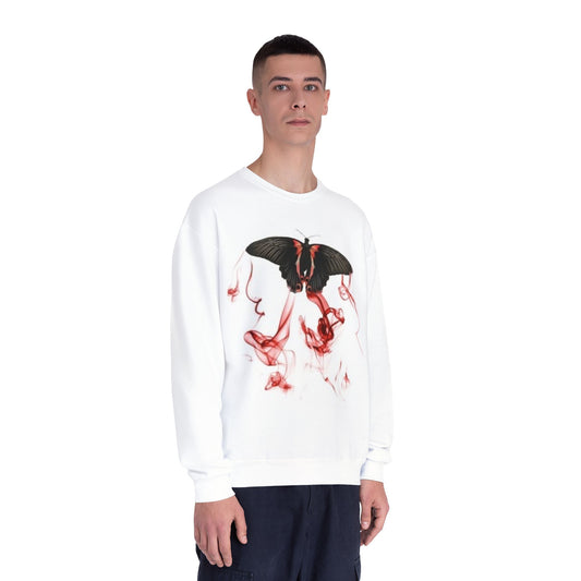 Unisex Crewneck Sweatshirt with Artistic Butterfly Design – Perfect for Fall Style & Gifts